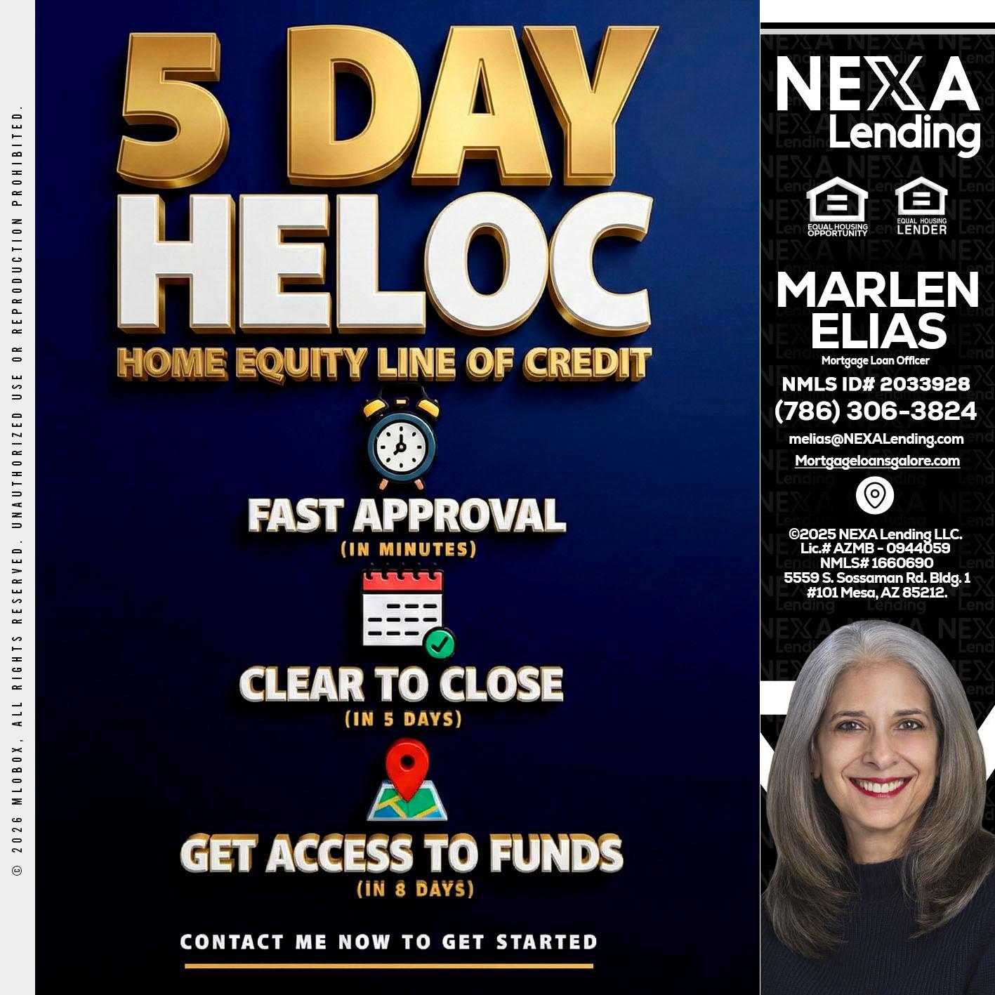 5 day hello - Marlen Elias -Mortgage Loan Officer