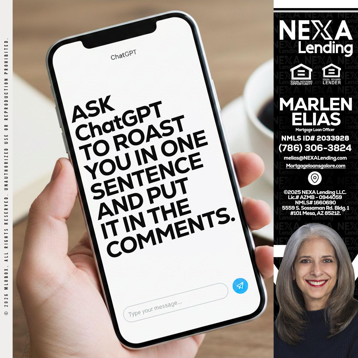 ask chatgpt - Marlen Elias -Mortgage Loan Officer