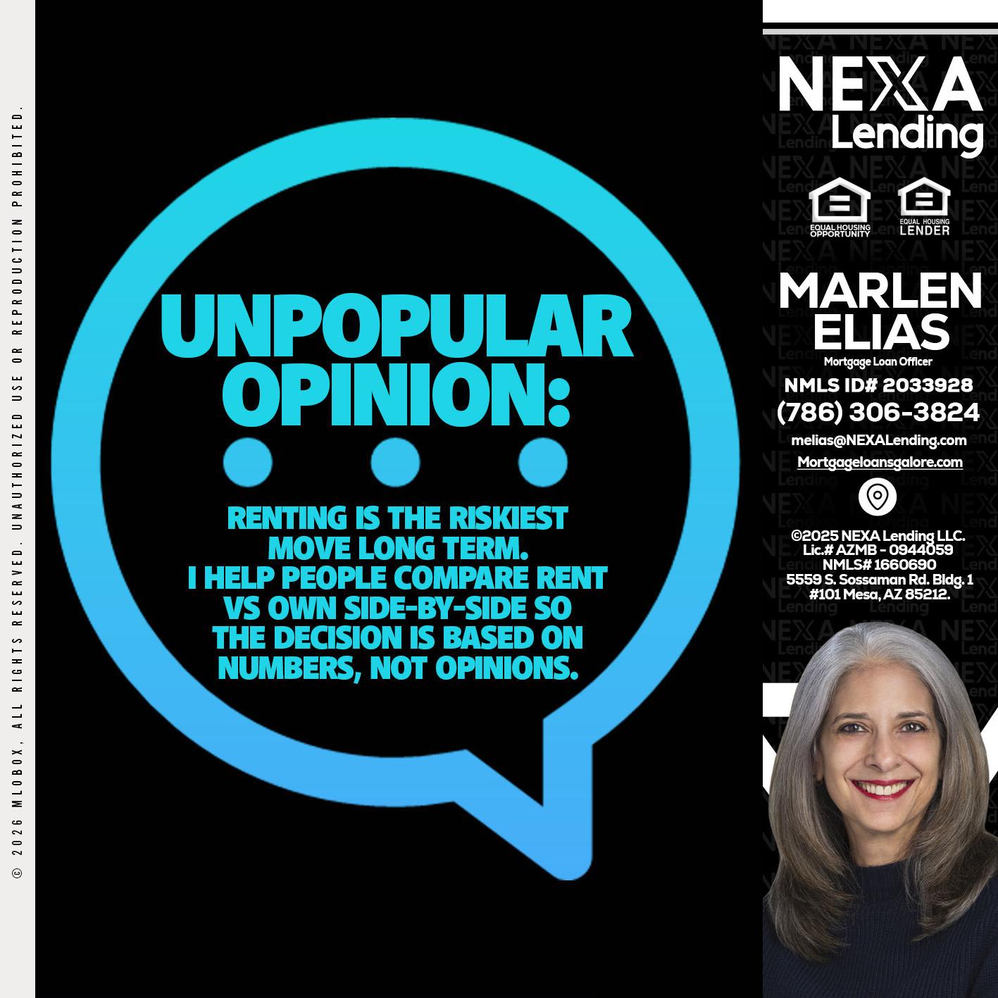unpopular opinion - Marlen Elias -Mortgage Loan Officer