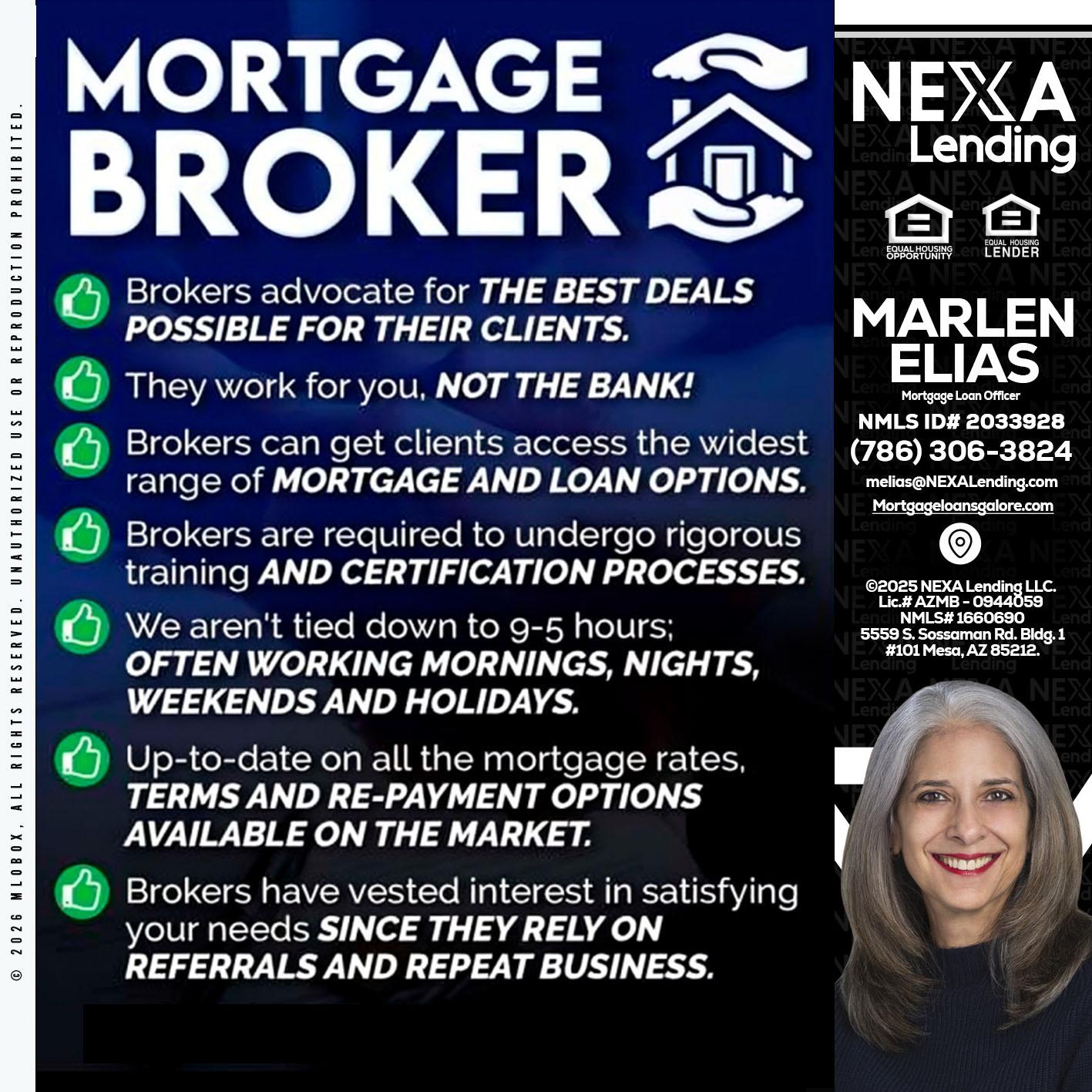 MORTGAGE BROKER - Marlen Elias -Mortgage Loan Officer