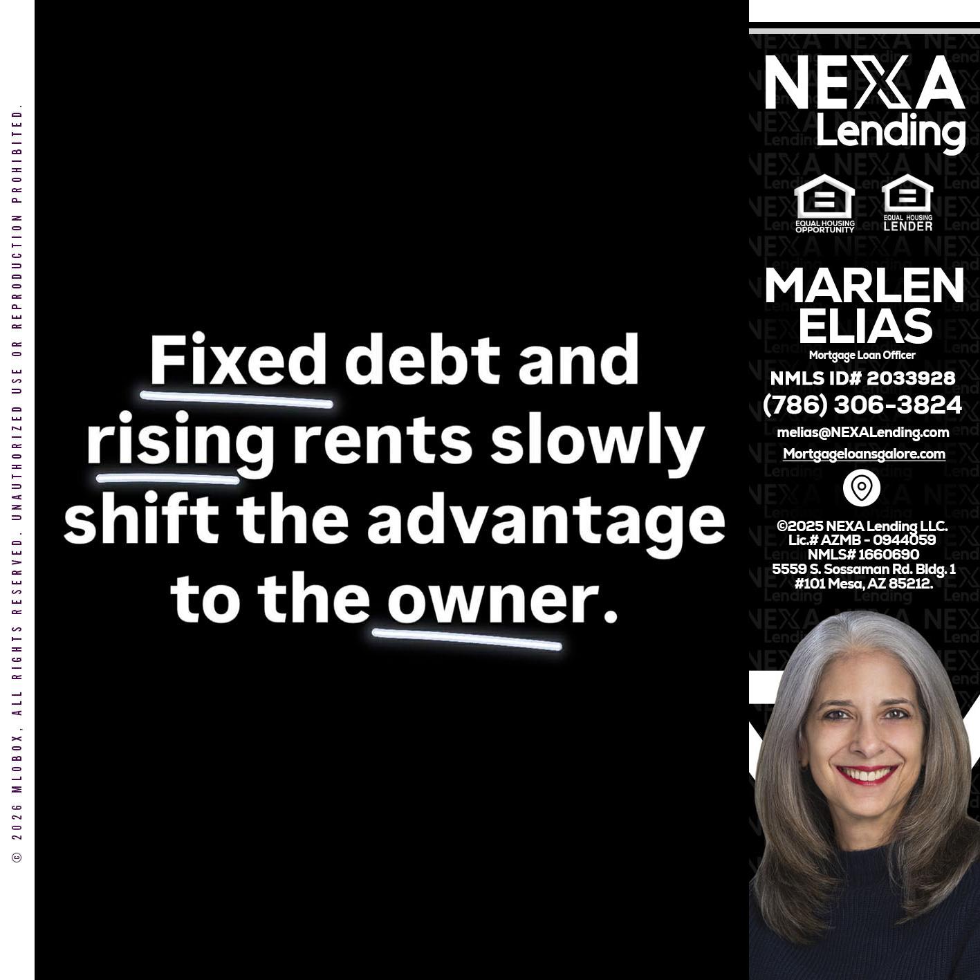FIXED DEBT - Marlen Elias -Mortgage Loan Officer