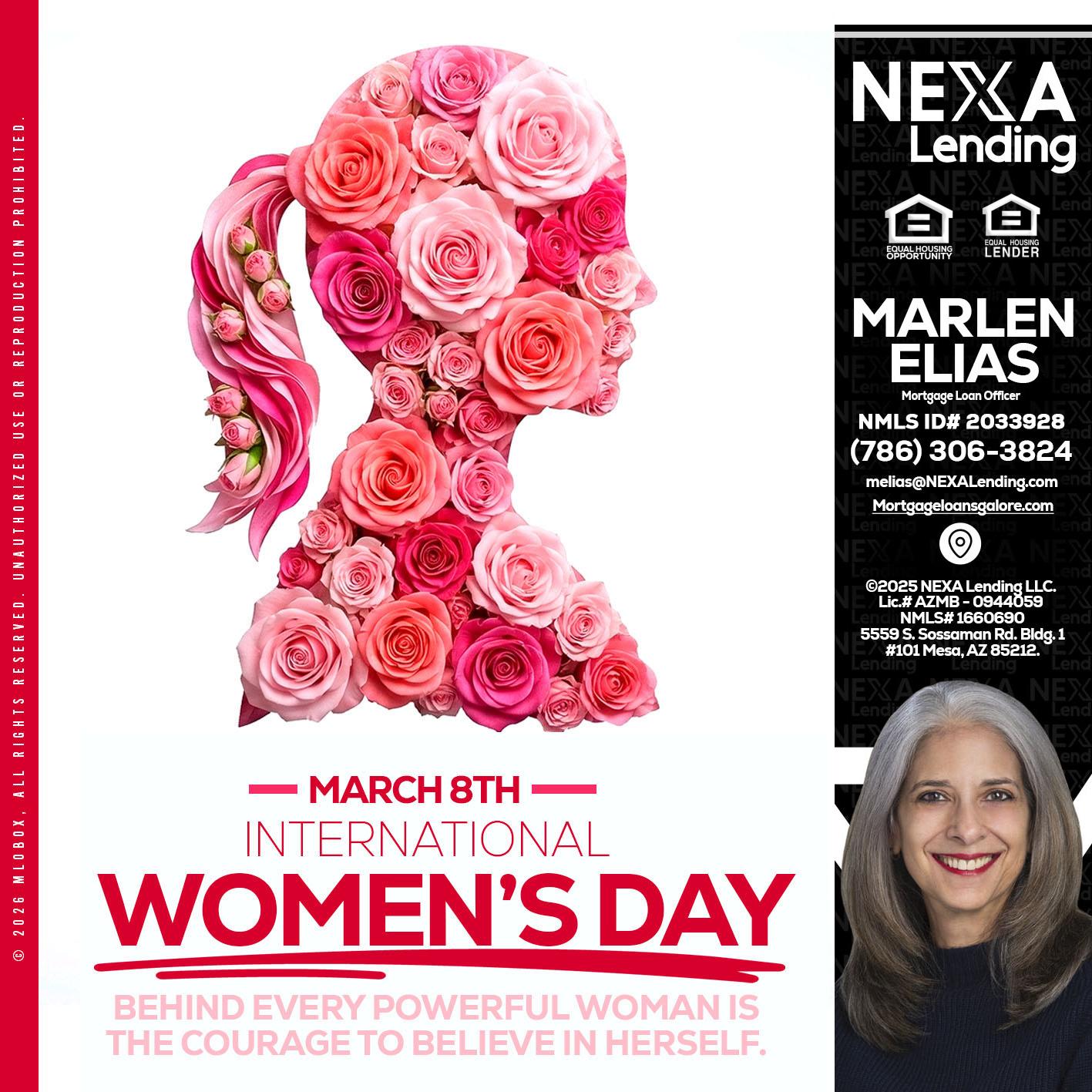 MARCH 8TH - Marlen Elias -Mortgage Loan Officer