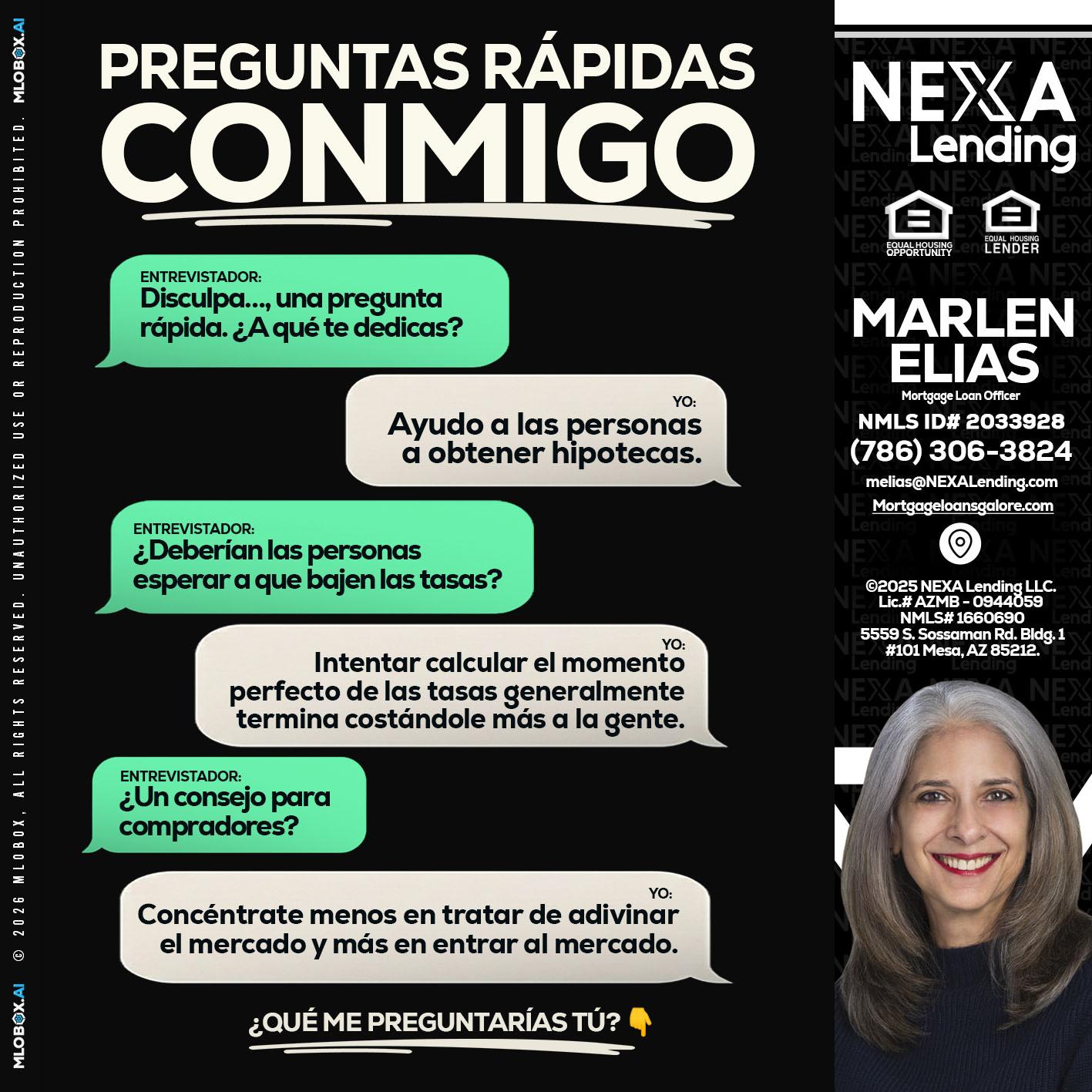 PREGUNTAS RAPIDAS - Marlen Elias -Mortgage Loan Officer
