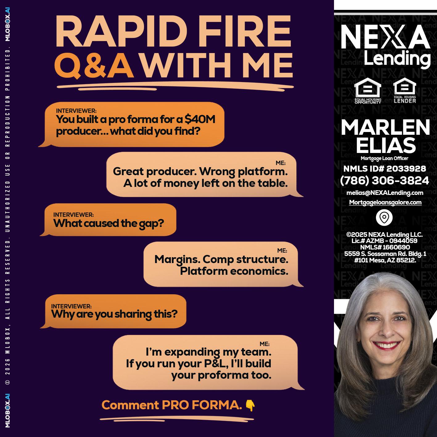 RAPID FIRE - Marlen Elias -Mortgage Loan Officer