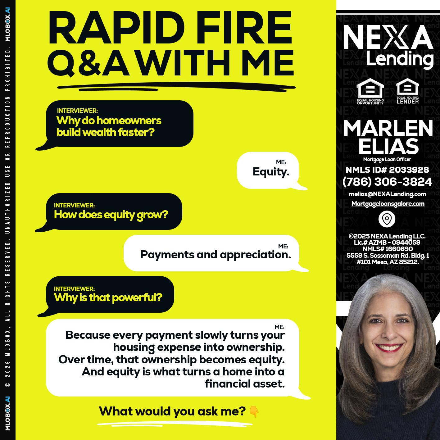 RAPID FIRE Q&A - Marlen Elias -Mortgage Loan Officer