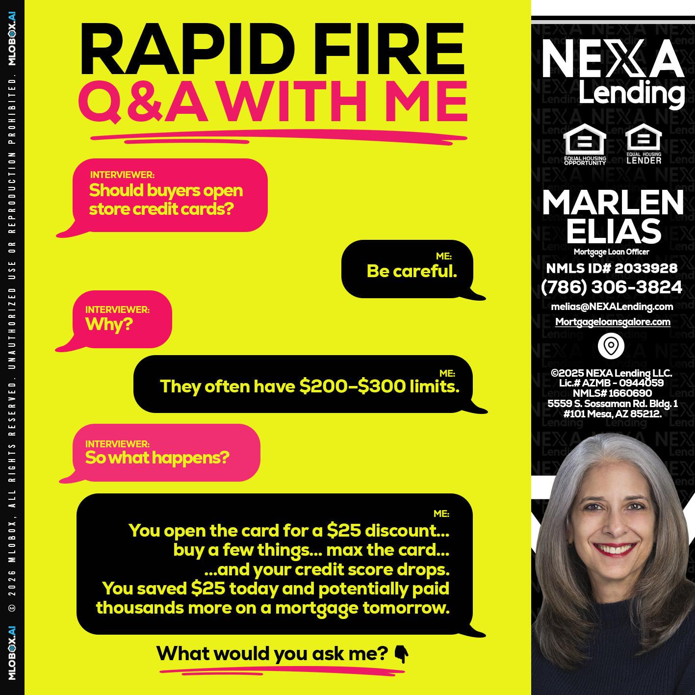 RAPID FIRE Q&A - Marlen Elias -Mortgage Loan Officer