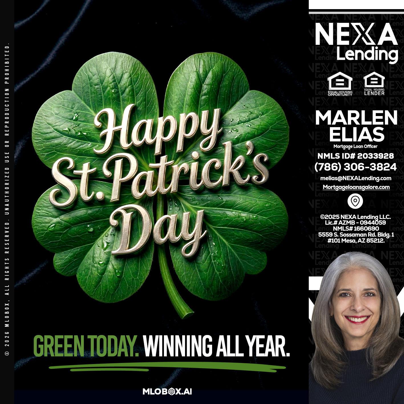 happy st. Patricks day - Marlen Elias -Mortgage Loan Officer