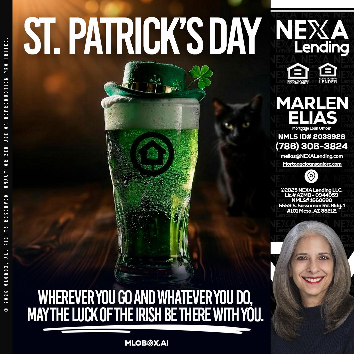 st. Patricks day - Marlen Elias -Mortgage Loan Officer