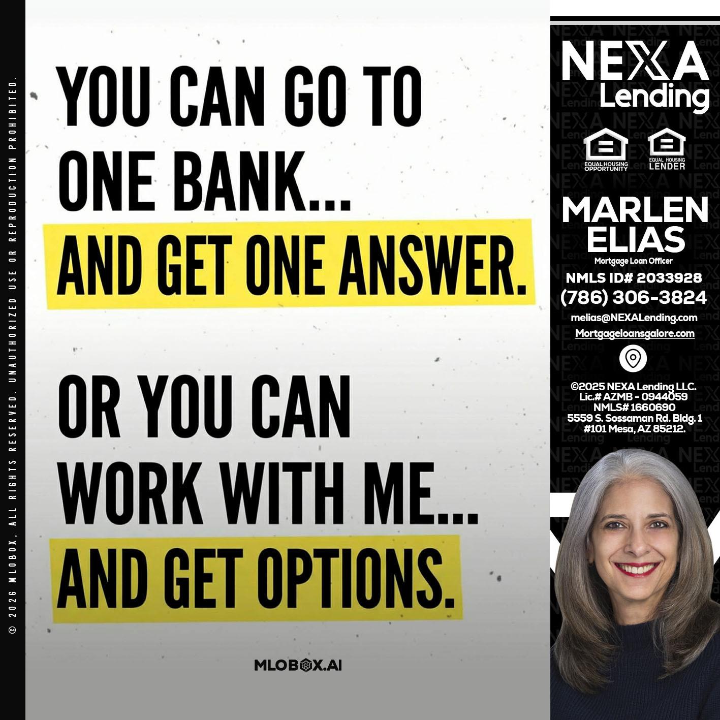 YOU CAN GO TO - Marlen Elias -Mortgage Loan Officer