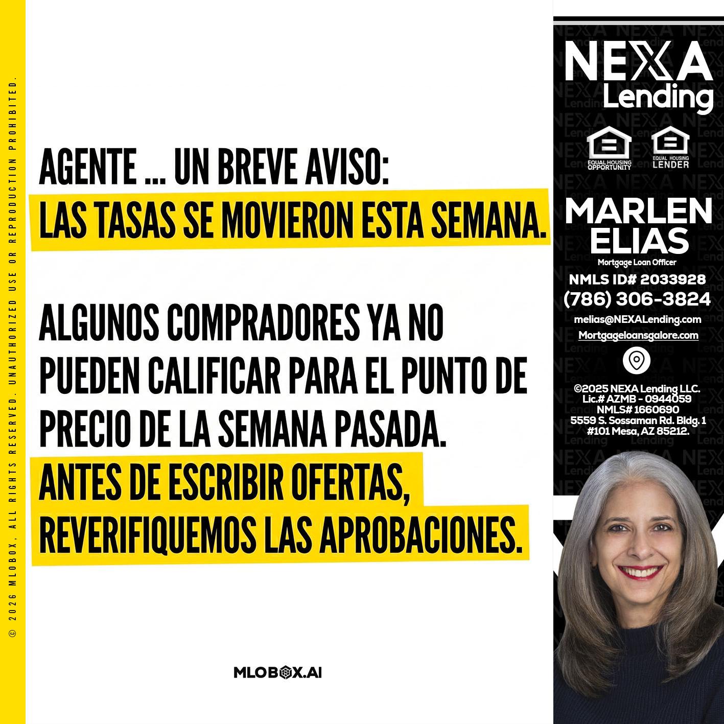 Agente - Marlen Elias -Mortgage Loan Officer