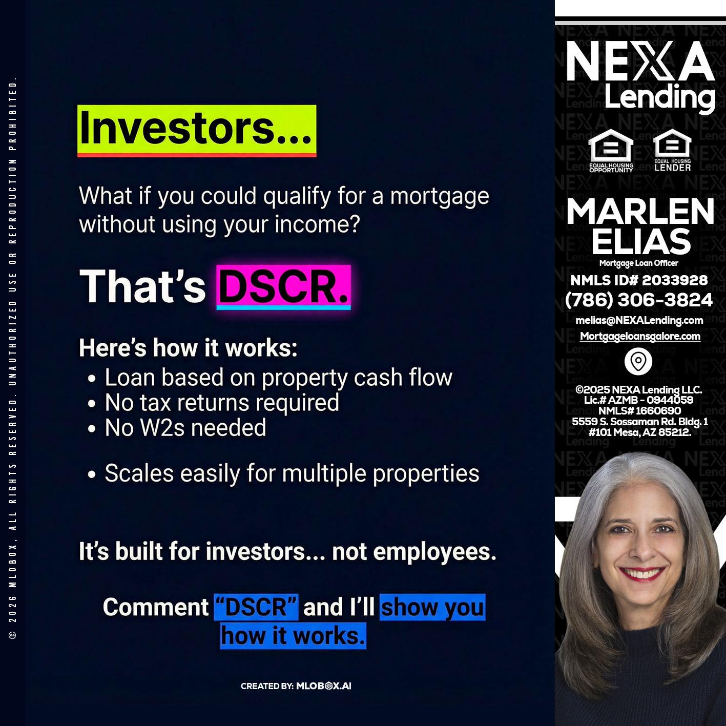 INVESTORS - Marlen Elias -Mortgage Loan Officer