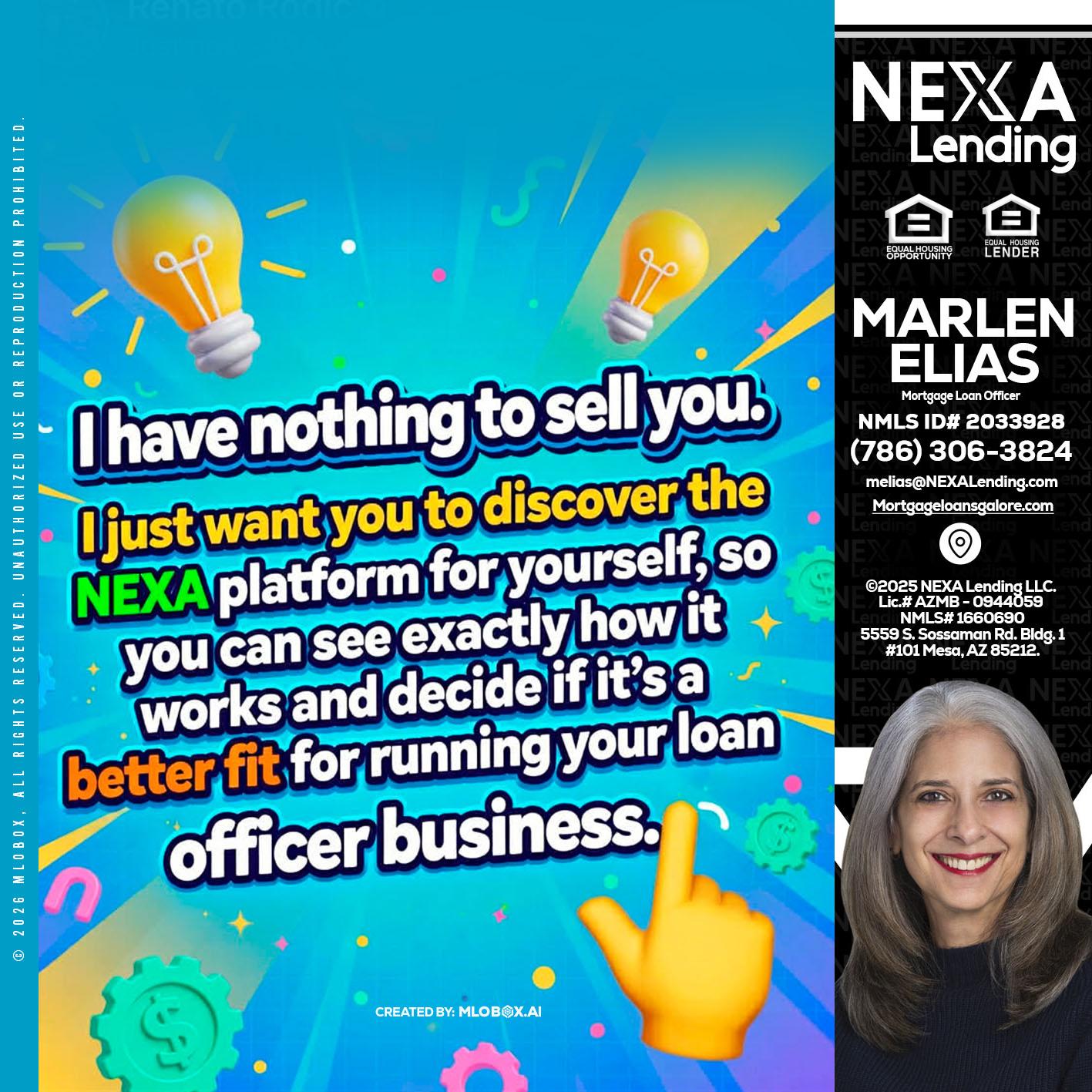 I HAVE NOTHING - Marlen Elias -Mortgage Loan Officer