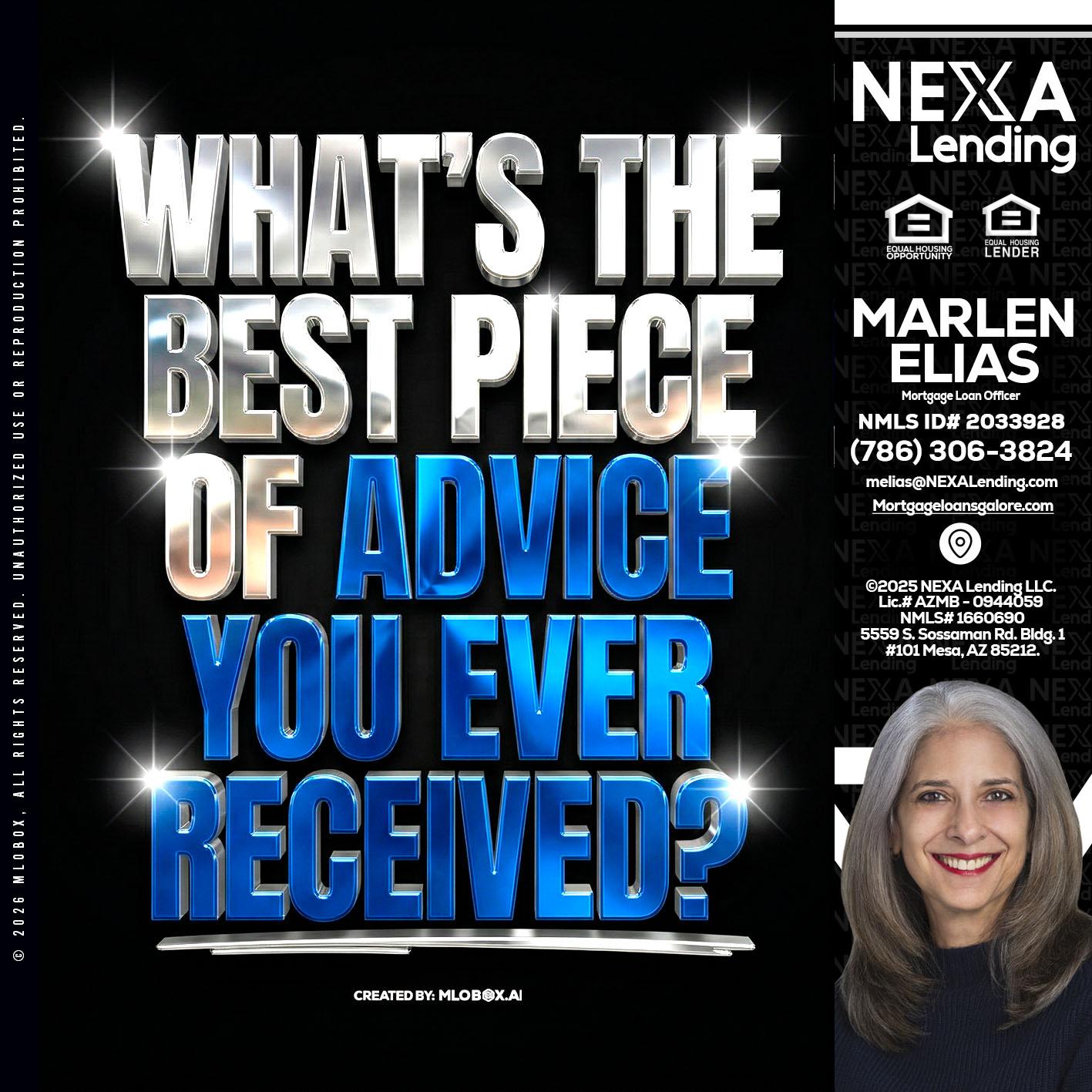 WHATS THE BEST - Marlen Elias -Mortgage Loan Officer