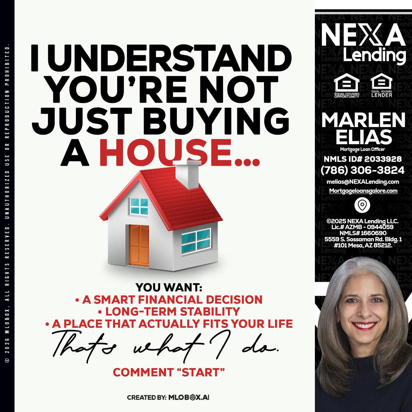 I UNDERSTAND - Marlen Elias -Mortgage Loan Officer