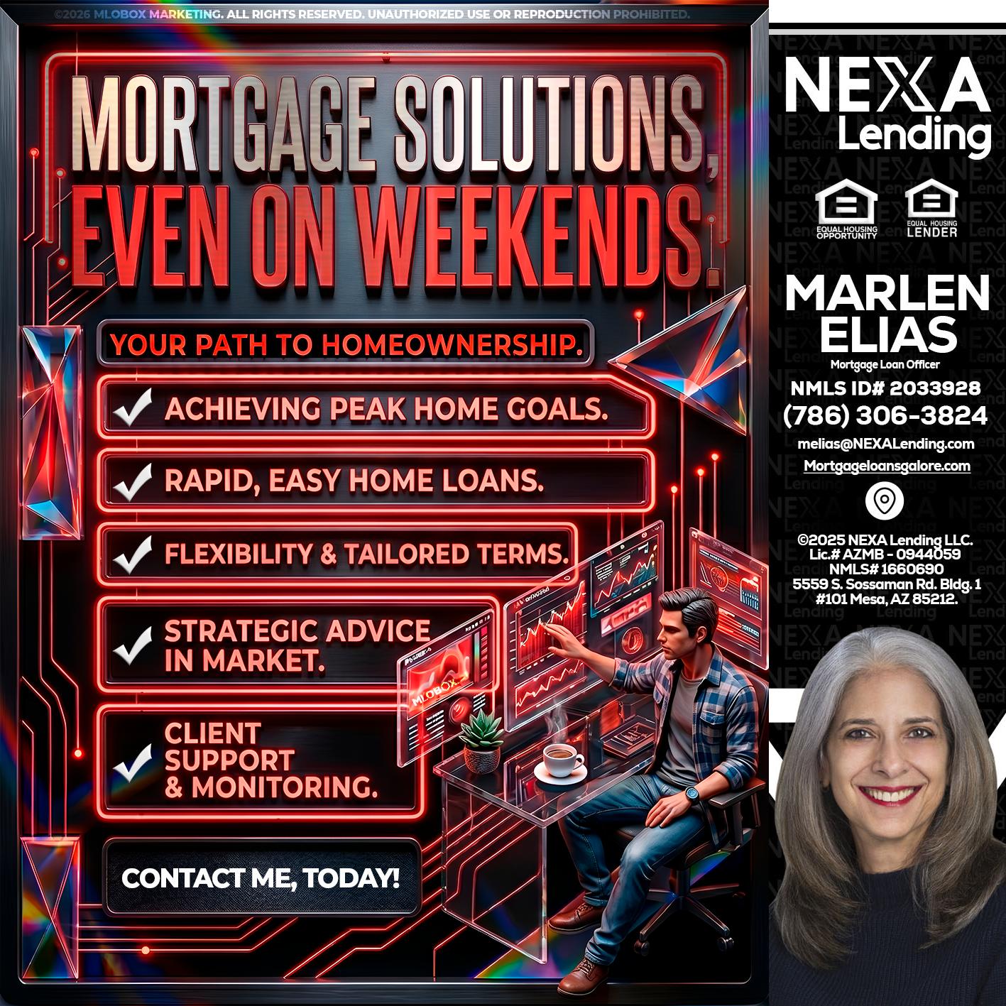WEEKEND SOLUTIONS - Marlen Elias -Mortgage Loan Officer