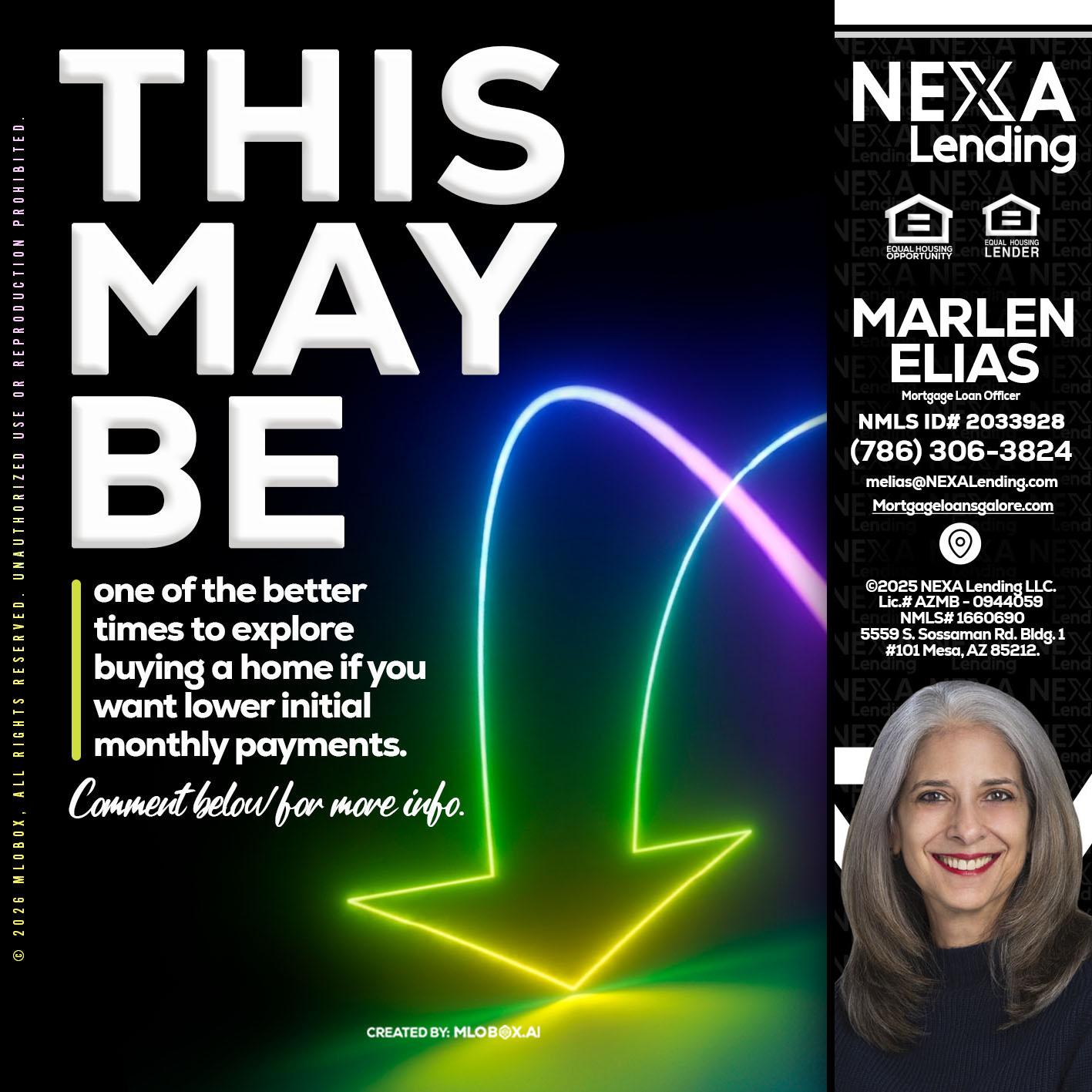 THIS MAY BE - Marlen Elias -Mortgage Loan Officer