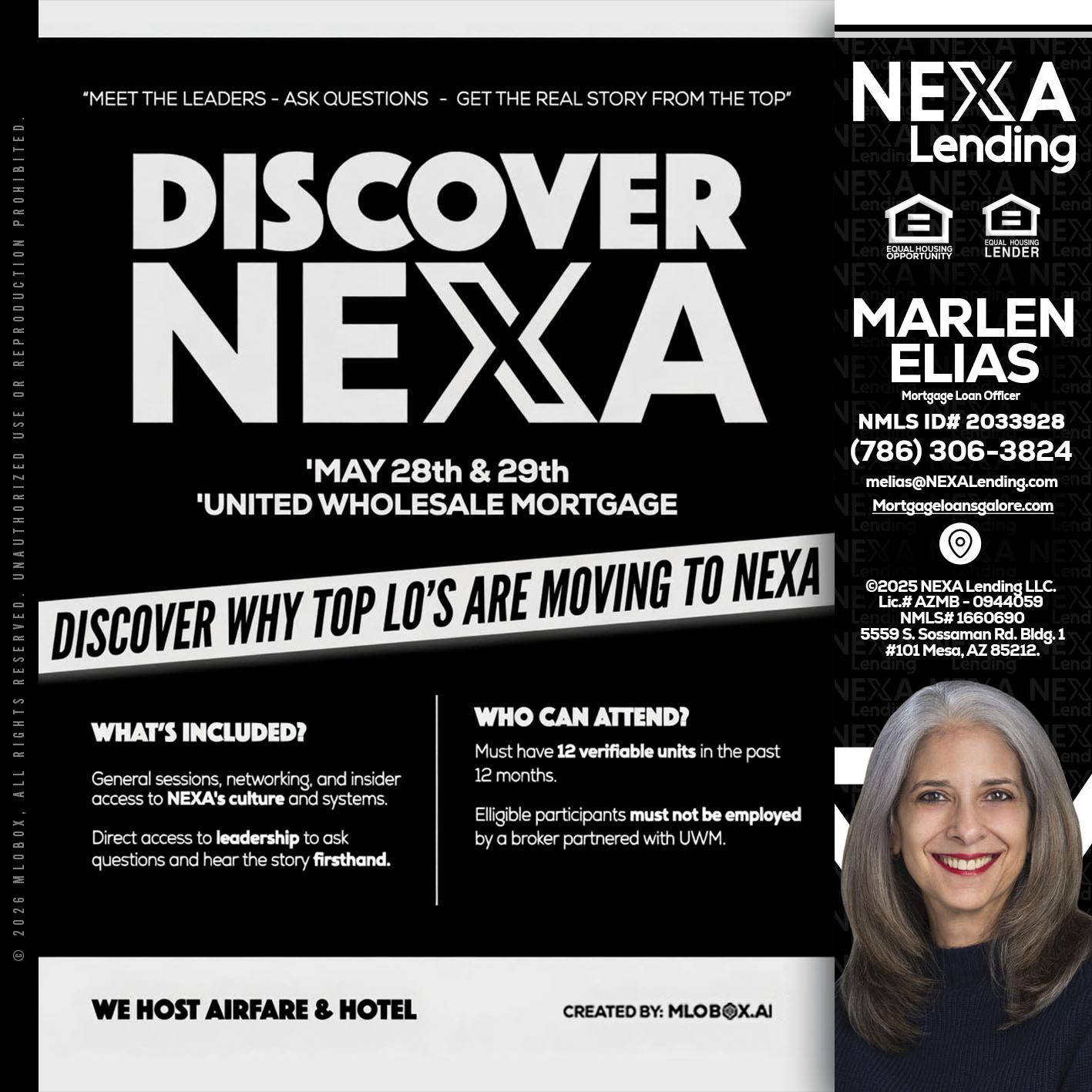 DISCOVER NEXA - Marlen Elias -Mortgage Loan Officer
