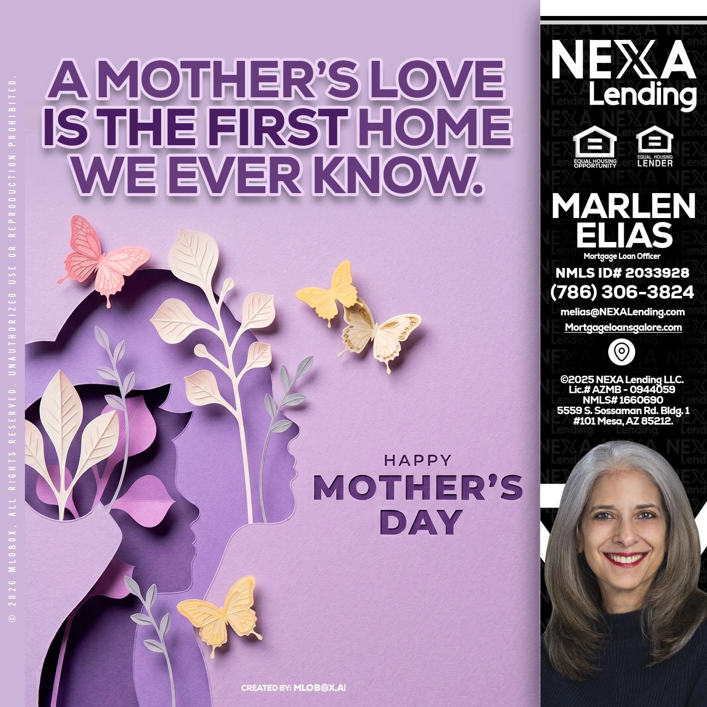 MOTHERS DAY - Marlen Elias -Mortgage Loan Officer