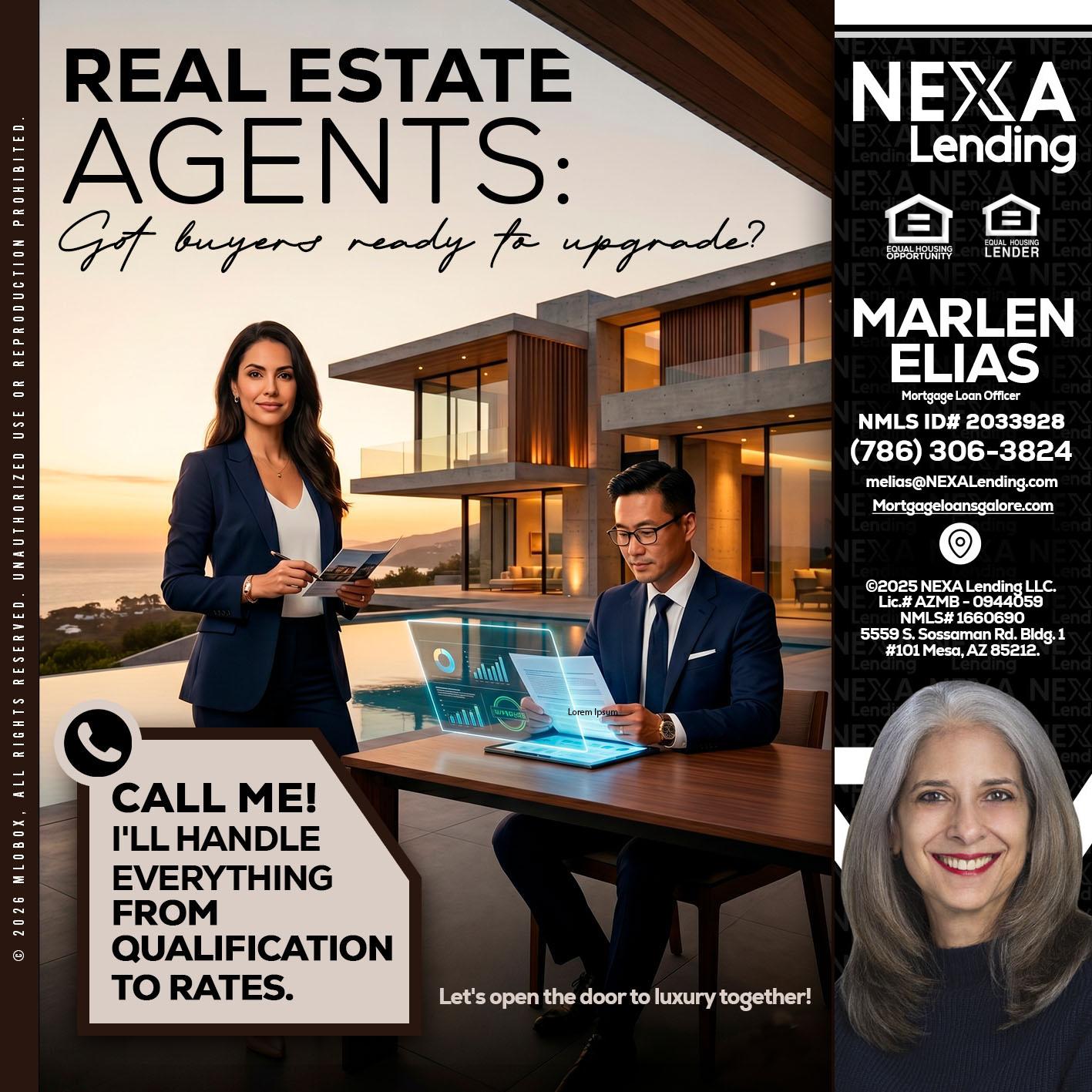 REAL ESTATE AGENTS - Marlen Elias -Mortgage Loan Officer