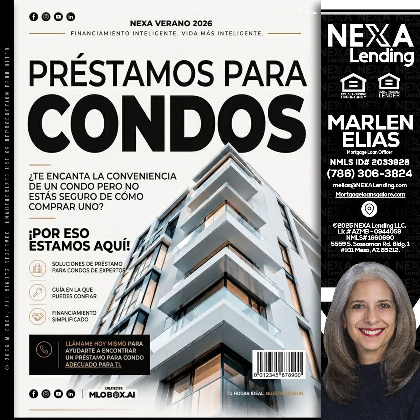 PRESTAMOS PARA CONDOS - Marlen Elias -Mortgage Loan Officer