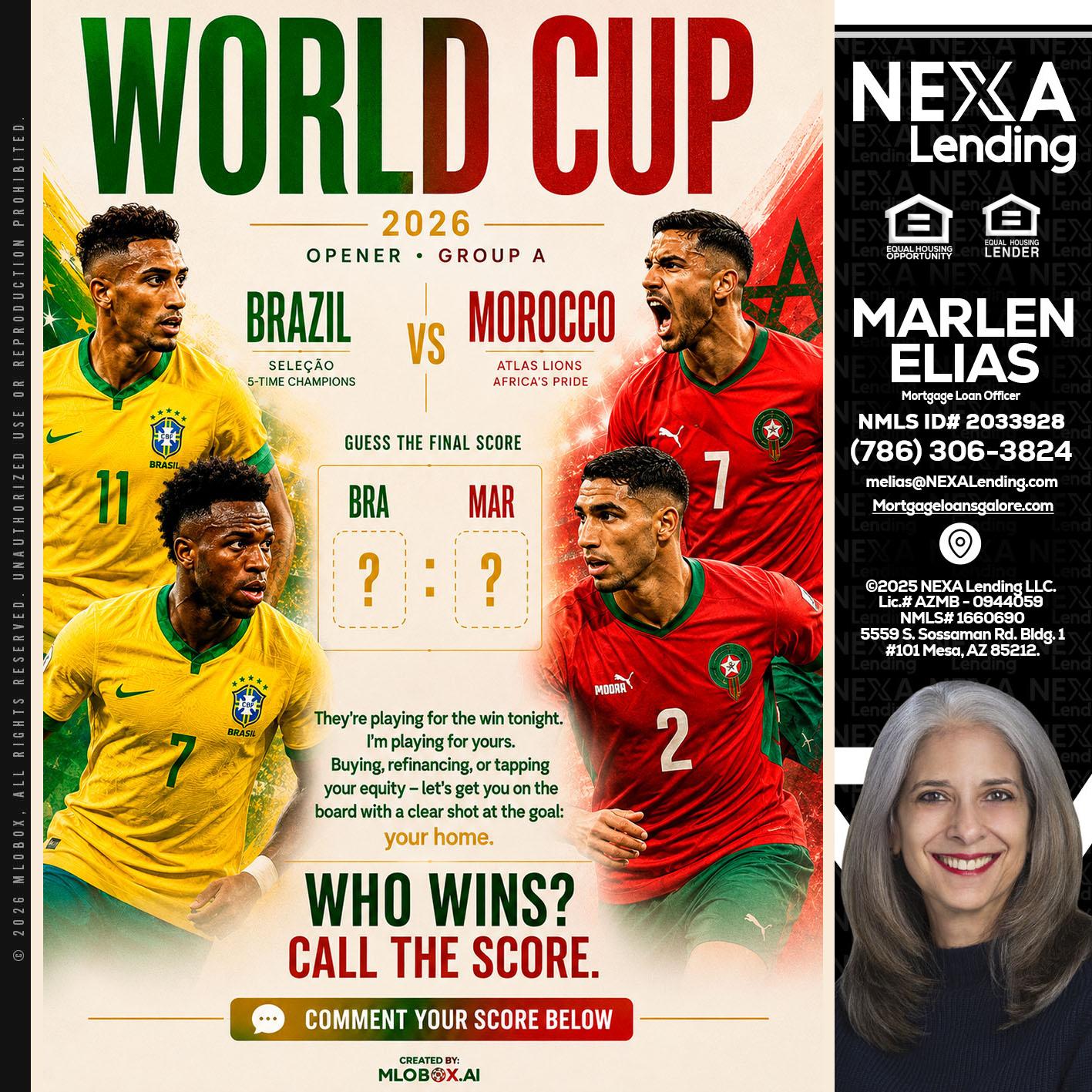 WORLD CUP - Marlen Elias -Mortgage Loan Officer