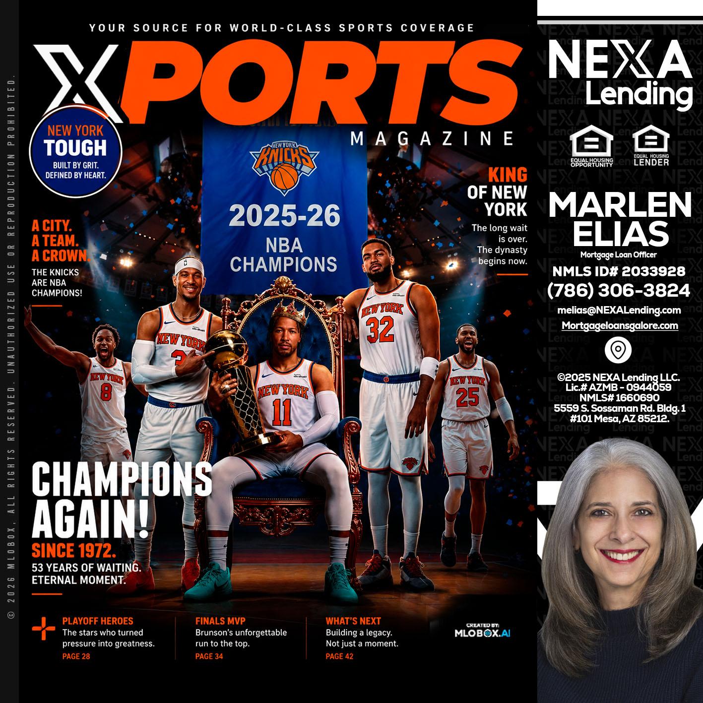 XPORTS MAGAZINE - Marlen Elias -Mortgage Loan Officer