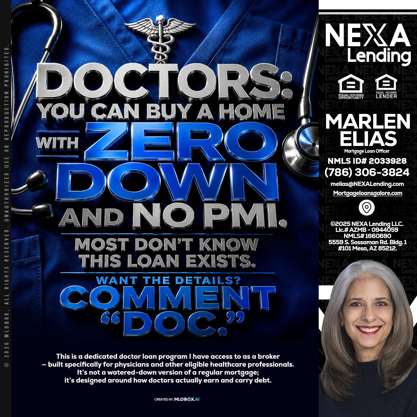 DOCTORS YOU CAN BUY - Marlen Elias -Mortgage Loan Officer