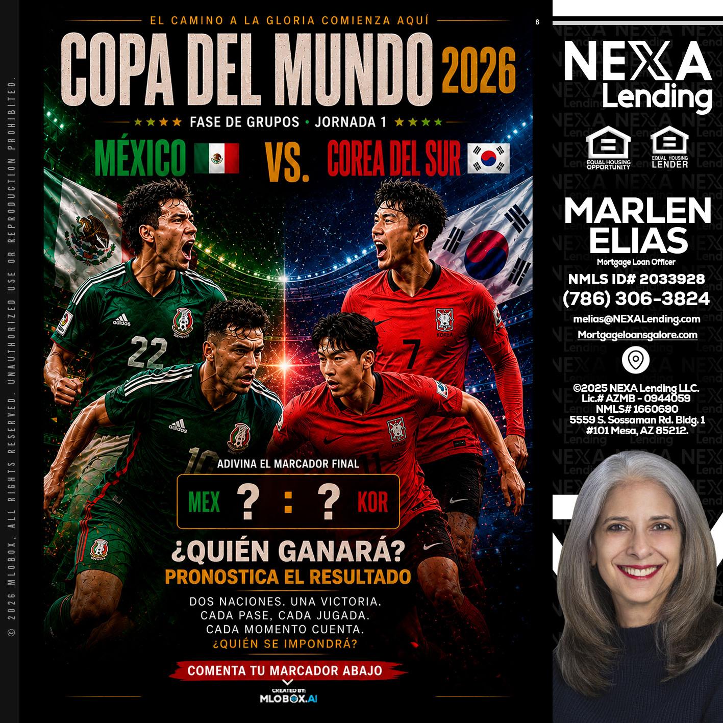 COPA DEL MUNDO 2026 - Marlen Elias -Mortgage Loan Officer