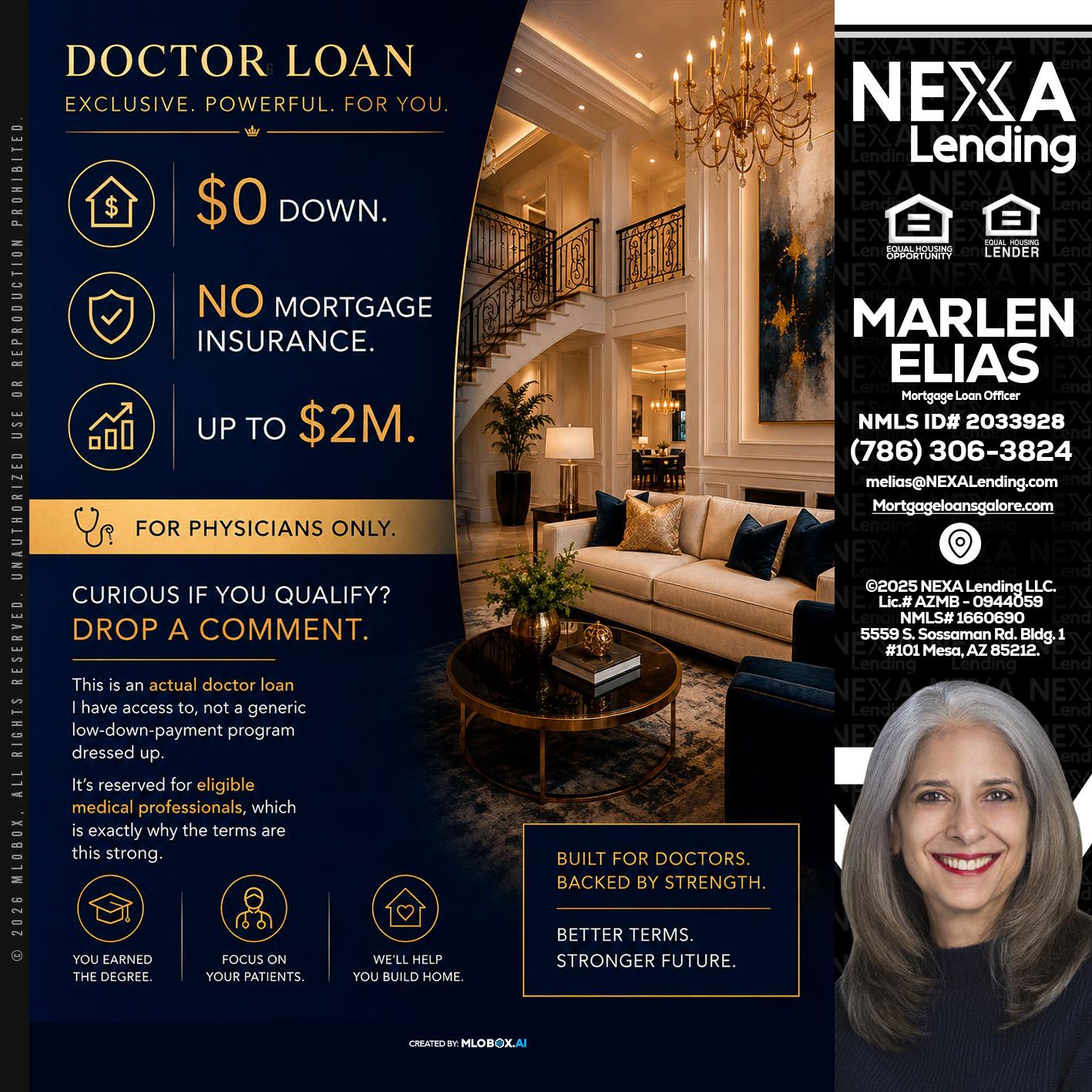 DOCTOR LOANS - Marlen Elias -Mortgage Loan Officer
