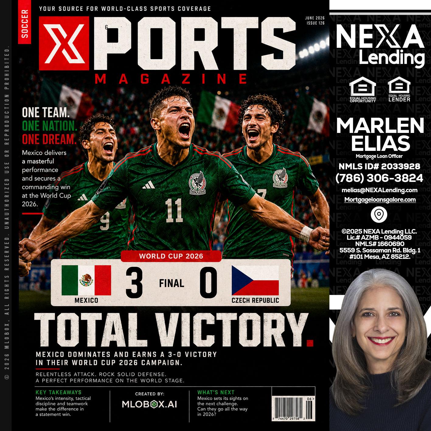 World Cup 2026 MEX 1-0 CZECH - Marlen Elias -Mortgage Loan Officer