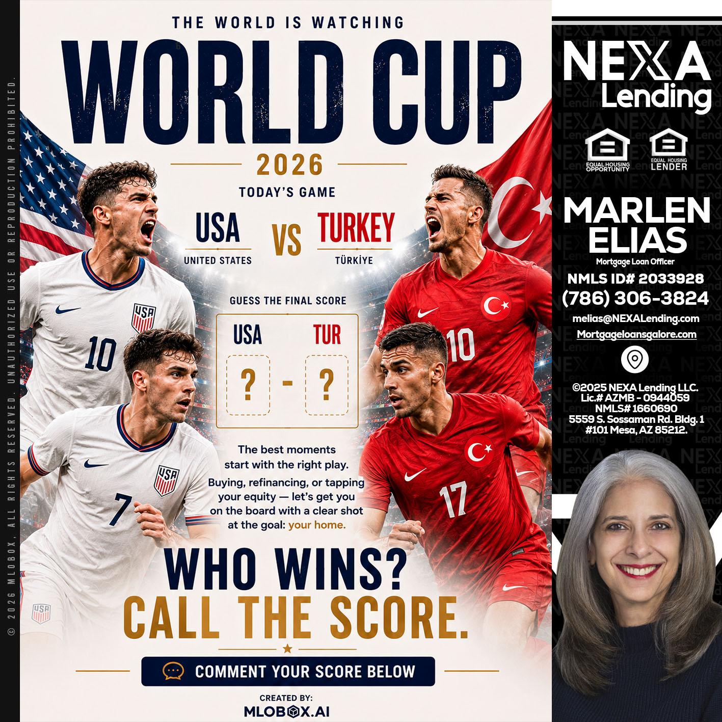 WORLD CUP 2026 - Marlen Elias -Mortgage Loan Officer