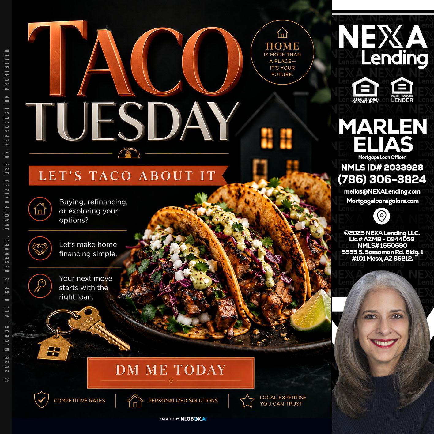 TACO TUESDAY - Marlen Elias -Mortgage Loan Officer