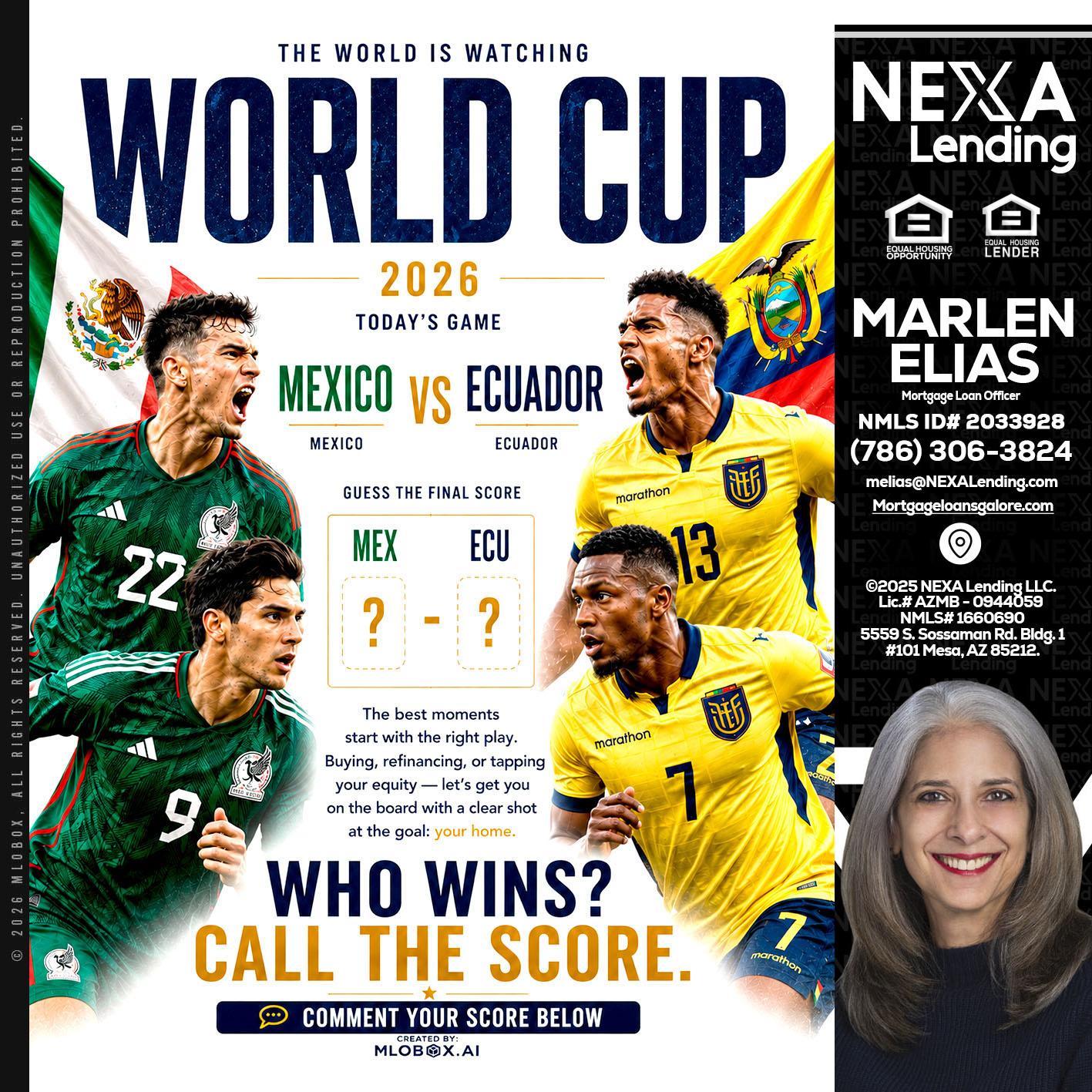 WORLD CUP 2026 - Marlen Elias -Mortgage Loan Officer