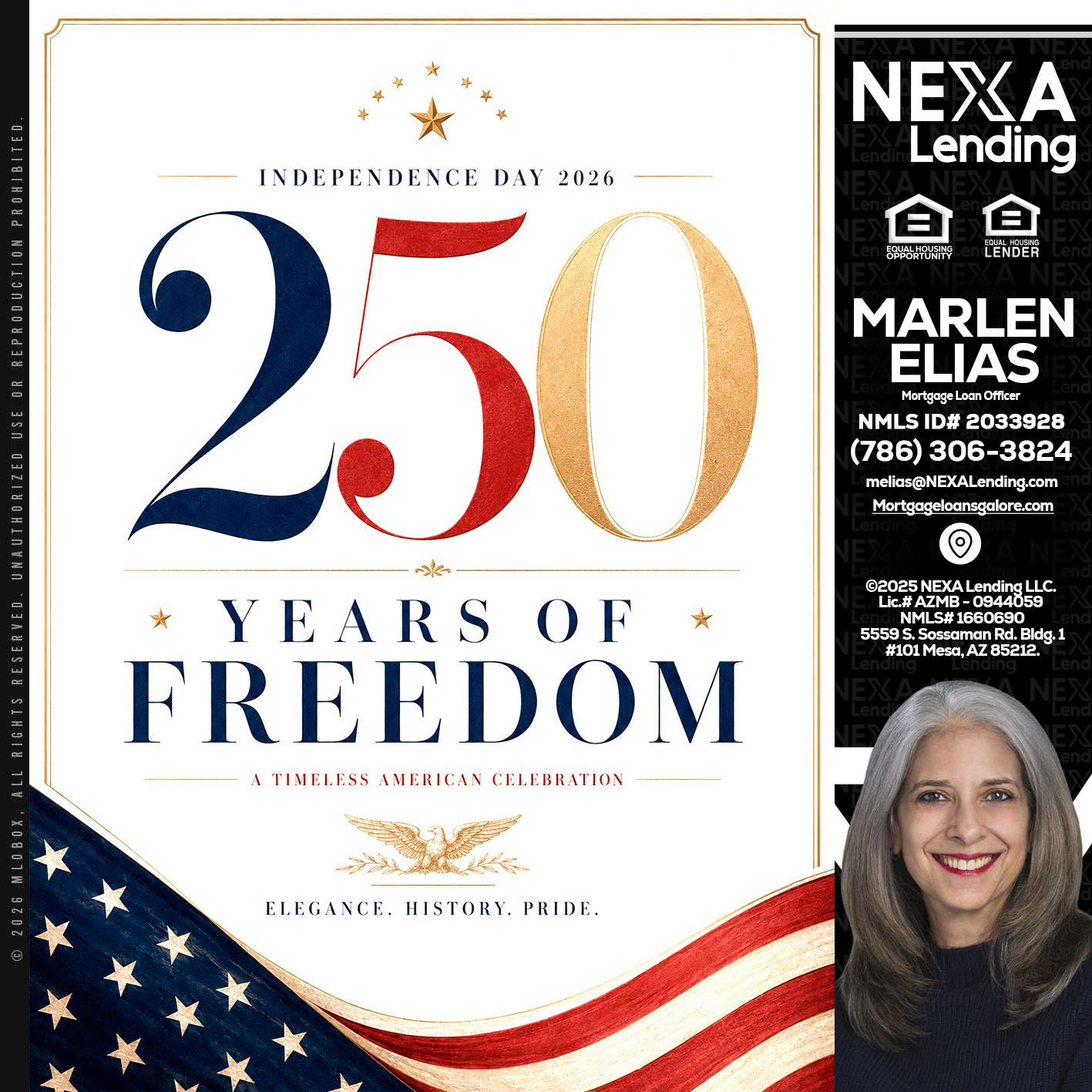 250 YEARS - Marlen Elias -Mortgage Loan Officer