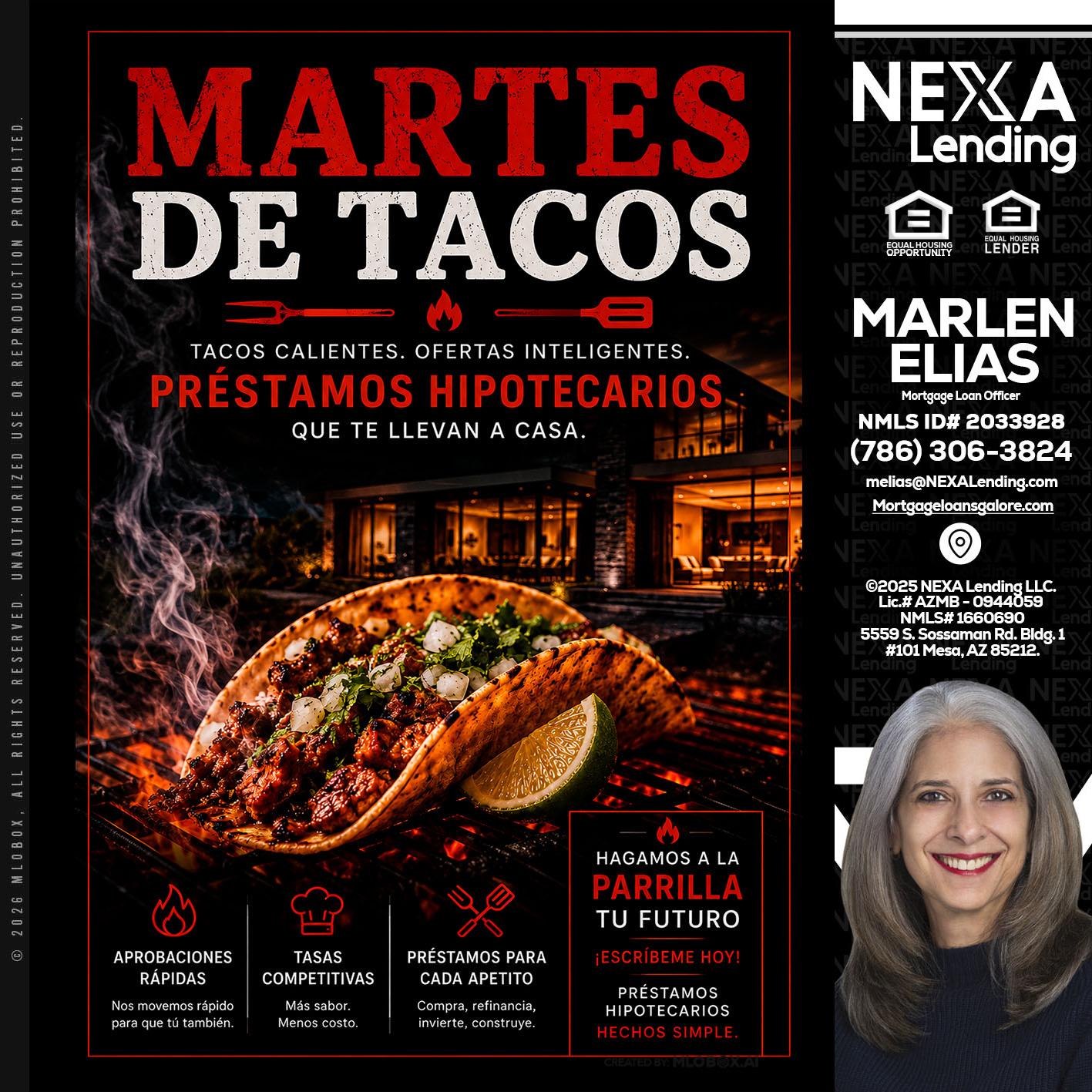 martes de tacos - Marlen Elias -Mortgage Loan Officer
