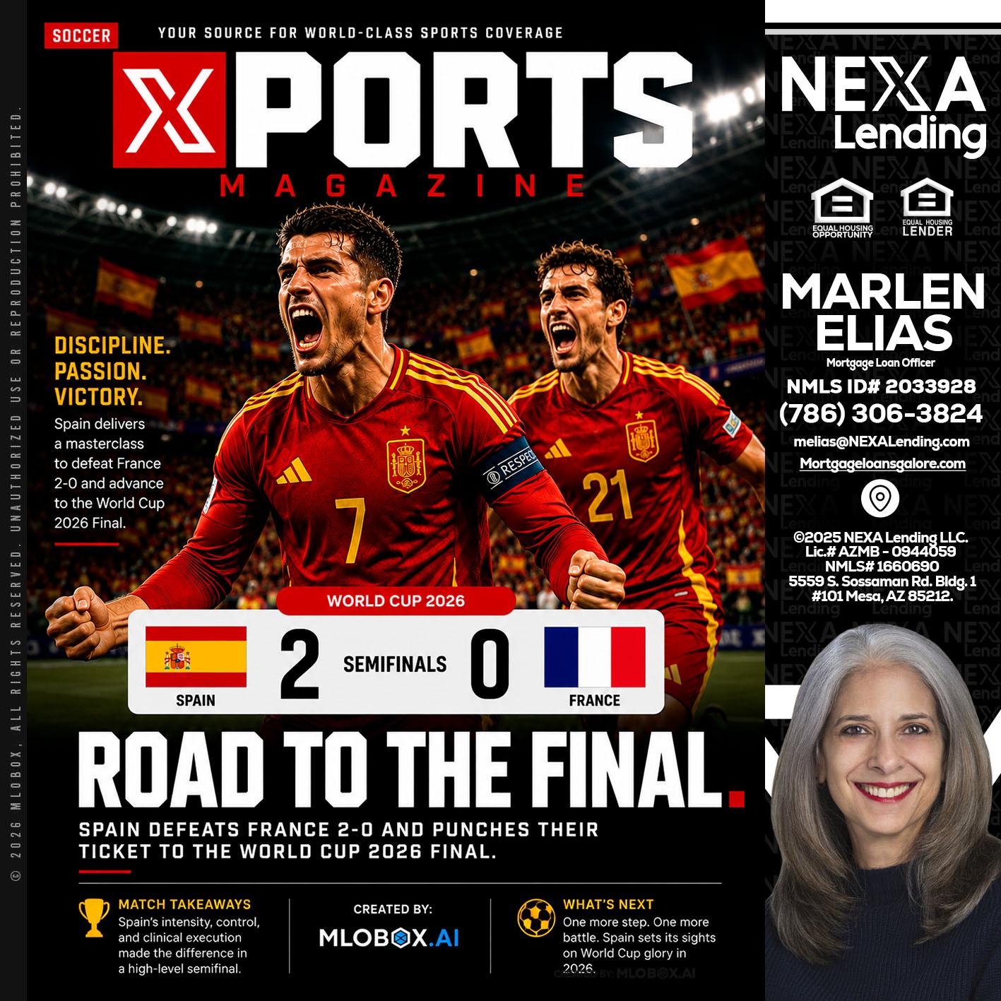 XPORTS WORLD CUP 2026 - Marlen Elias -Mortgage Loan Officer