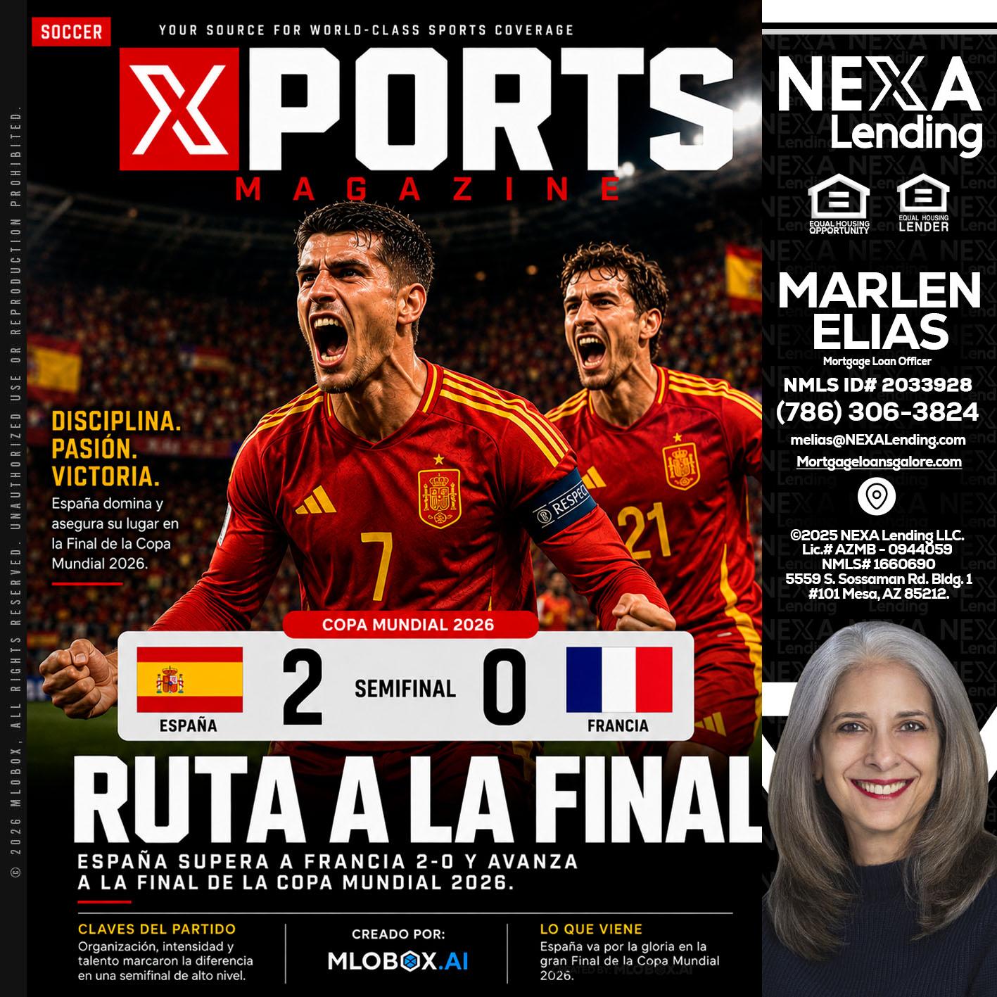 XPORTS COPA MUNDIAL 2026 - Marlen Elias -Mortgage Loan Officer
