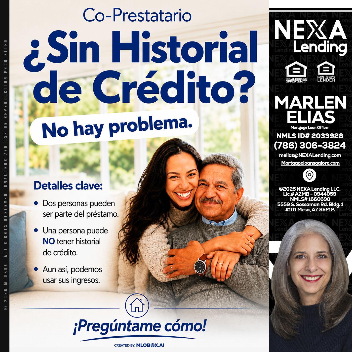 SIN CREDITO? - Marlen Elias -Mortgage Loan Officer