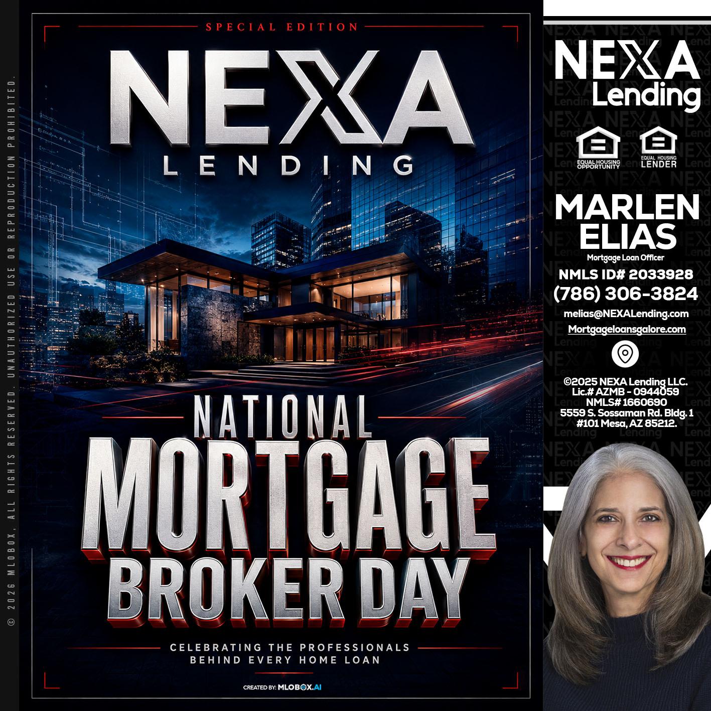 NATIONAL MORTGAGE BROKER DAY - Marlen Elias -Mortgage Loan Officer