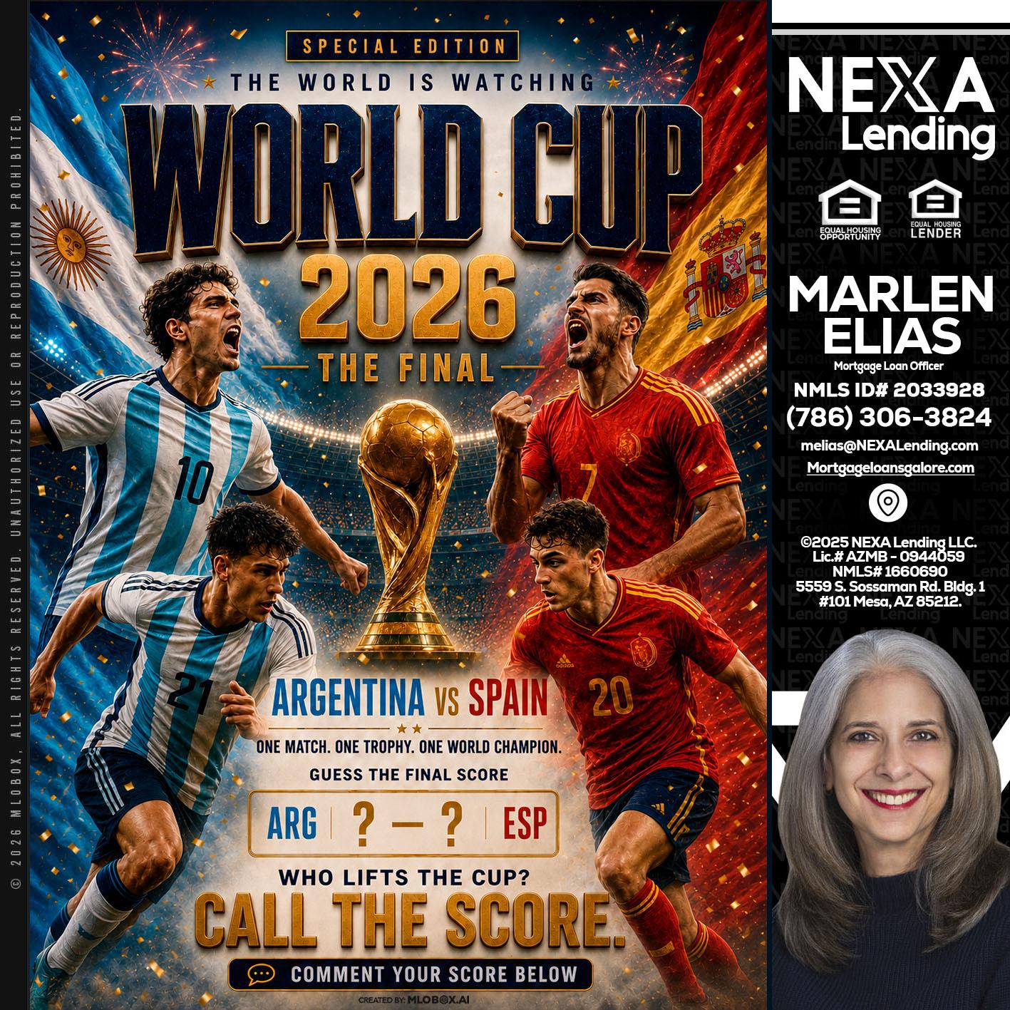 World Cup 2026 finals - Marlen Elias -Mortgage Loan Officer