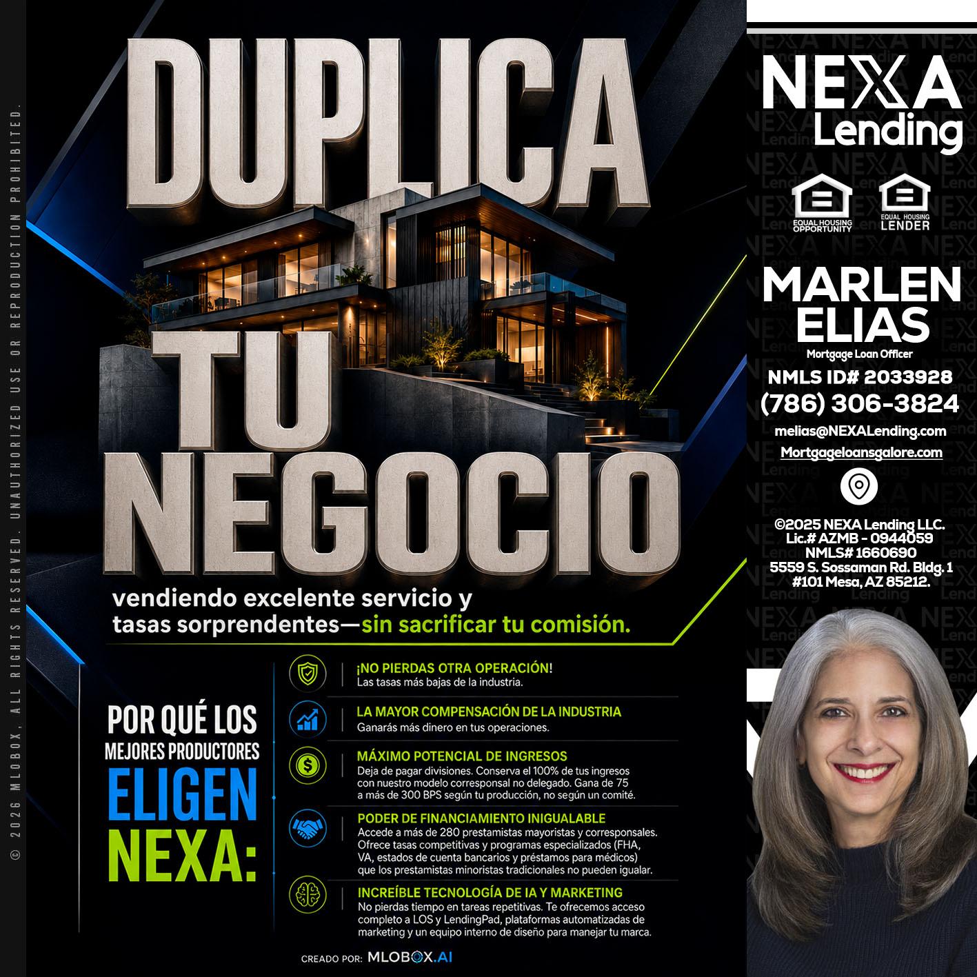 DUPLICA TU NEGOCIO - Marlen Elias -Mortgage Loan Officer