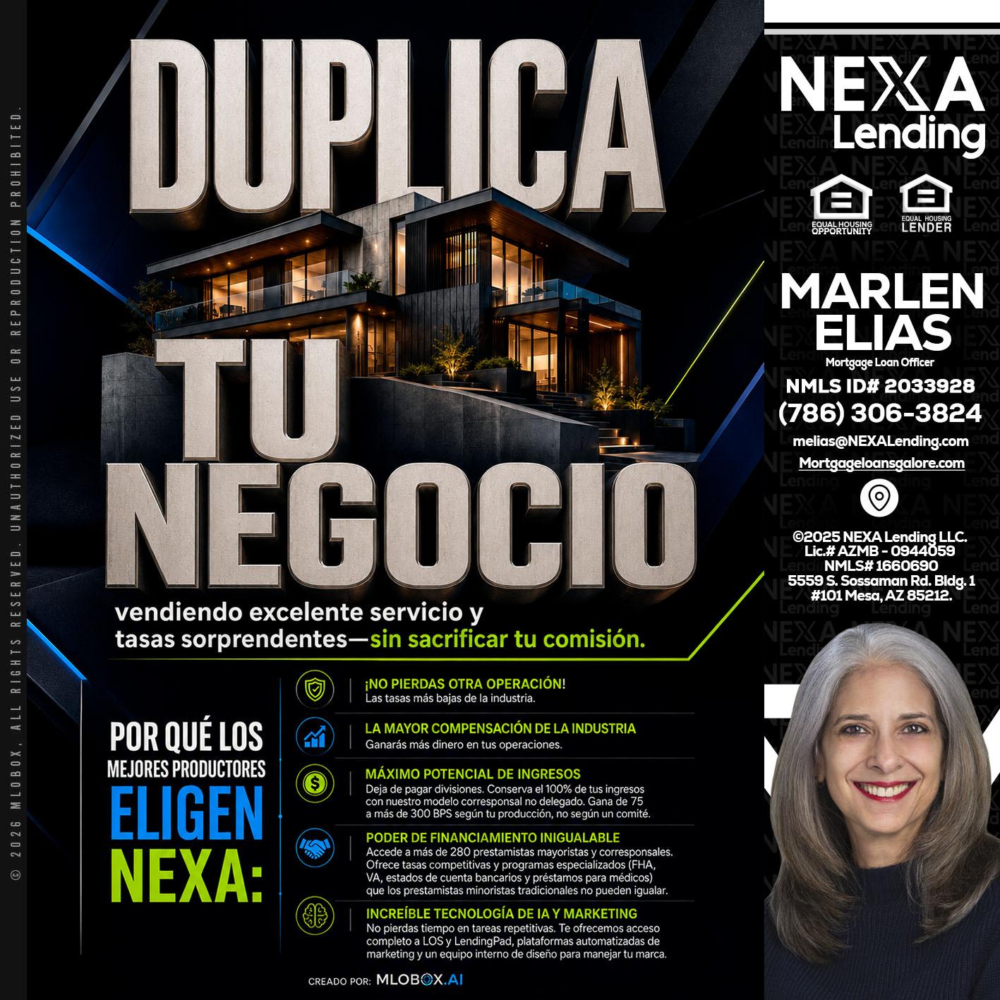 DUPLICA TU NEGOCIO - Marlen Elias -Mortgage Loan Officer