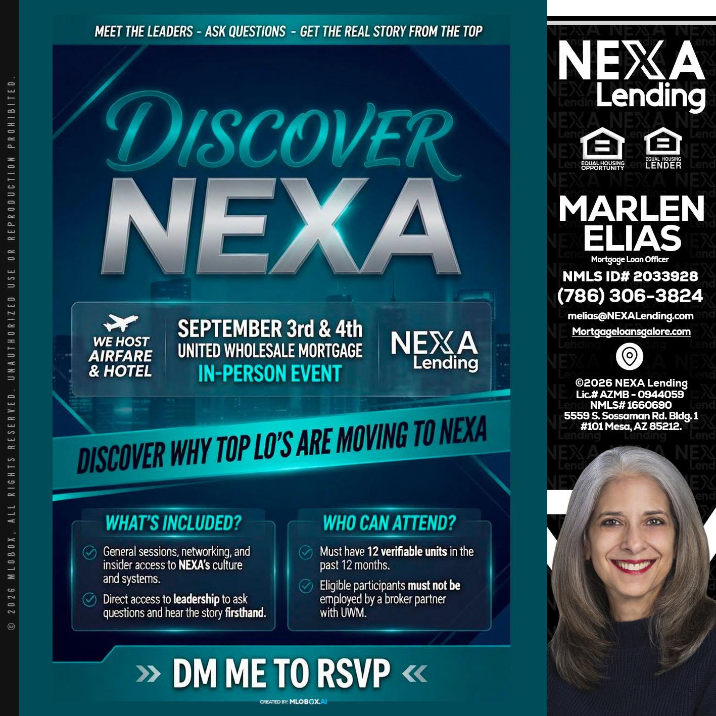 DISCOVER NEXA - Marlen Elias -Mortgage Loan Officer
