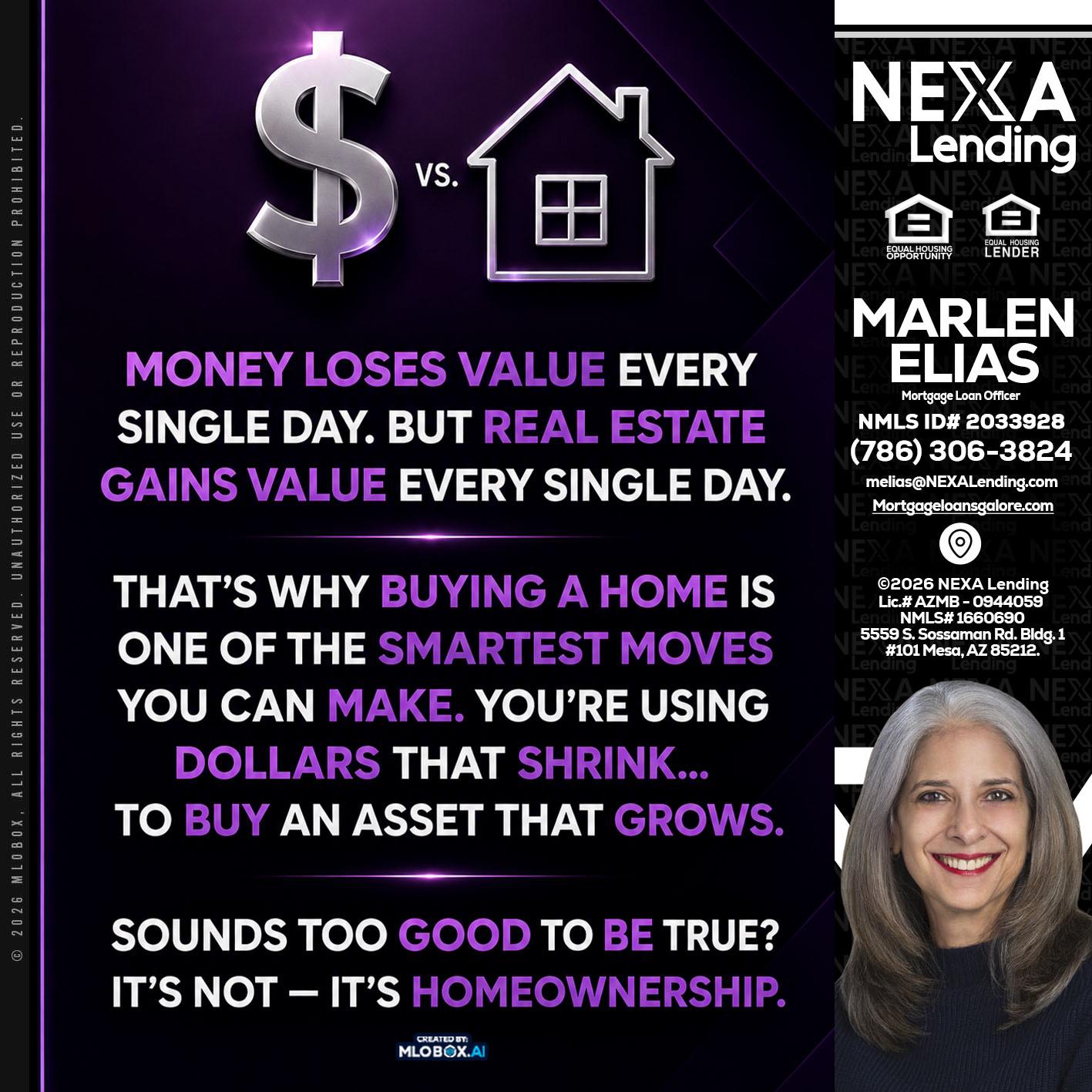 MONEY LOSES - Marlen Elias -Mortgage Loan Officer