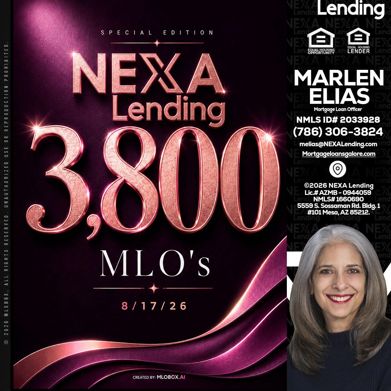 3800 MLOs - Marlen Elias -Mortgage Loan Officer