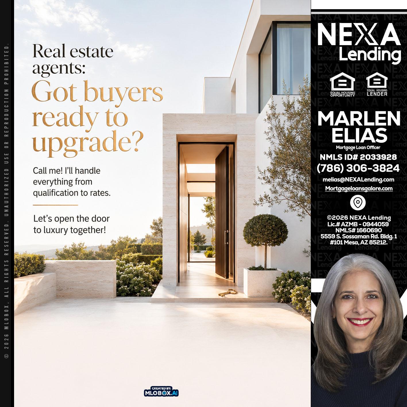 REAL ESTATE AGENTS - Marlen Elias -Mortgage Loan Officer