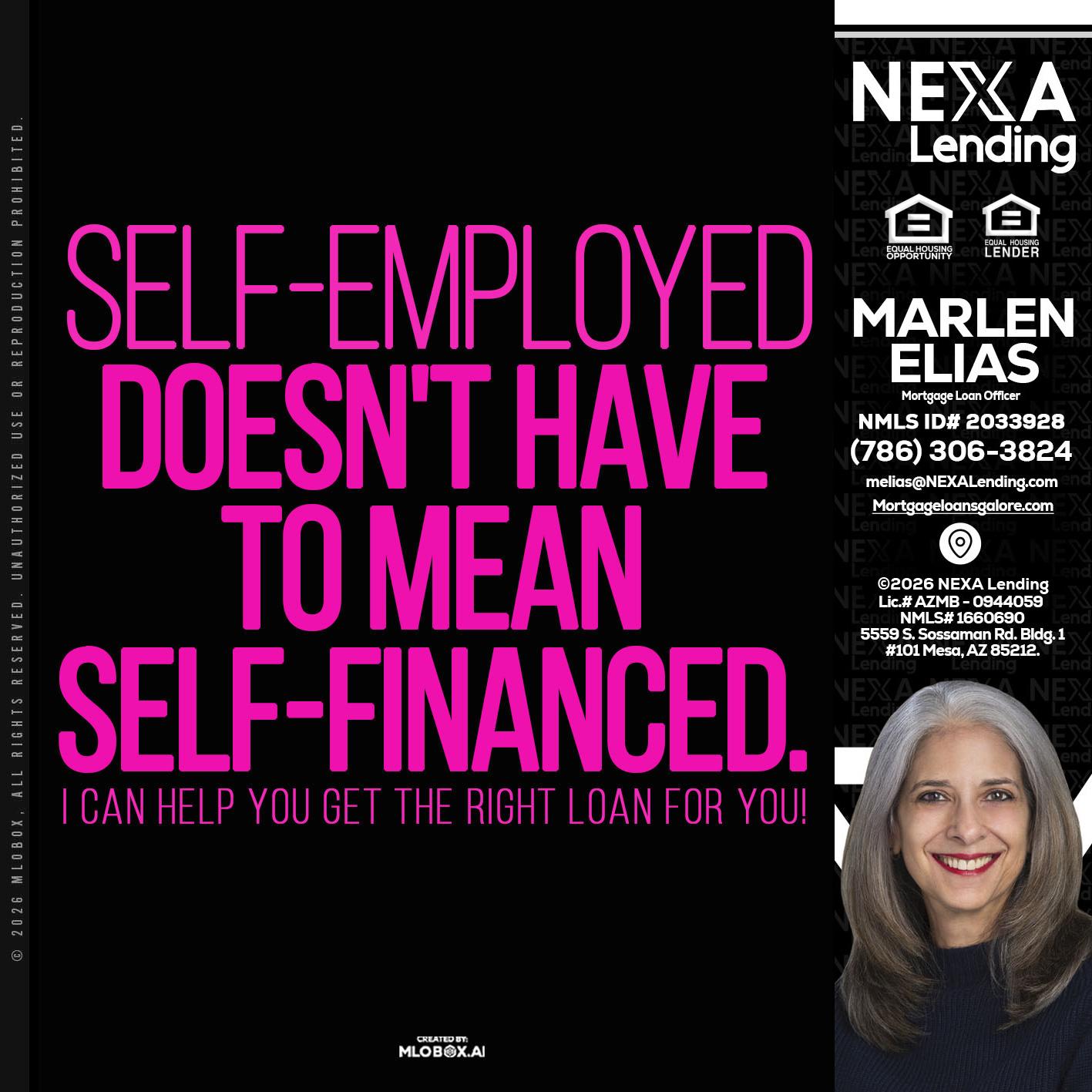 self employed - Marlen Elias -Mortgage Loan Officer