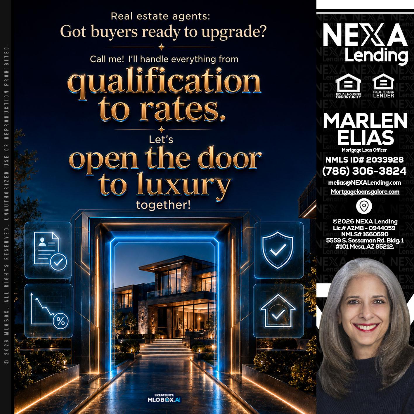 QUALIFICATION TO RATES - Marlen Elias -Mortgage Loan Officer