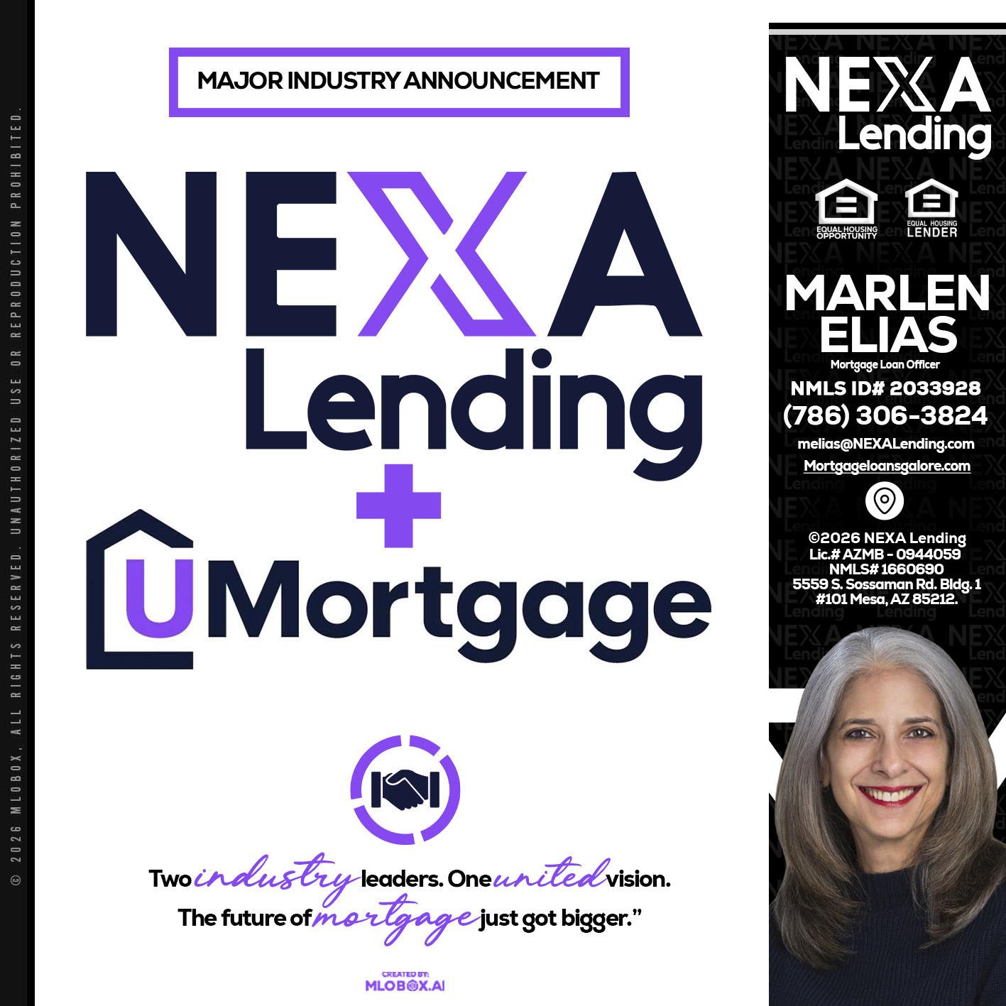 NEXA LENDING U MORTGAGE - Marlen Elias -Mortgage Loan Officer