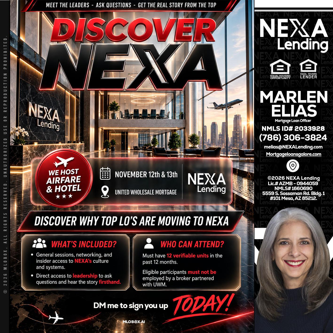 DISCOVER NEXA - Marlen Elias -Mortgage Loan Officer